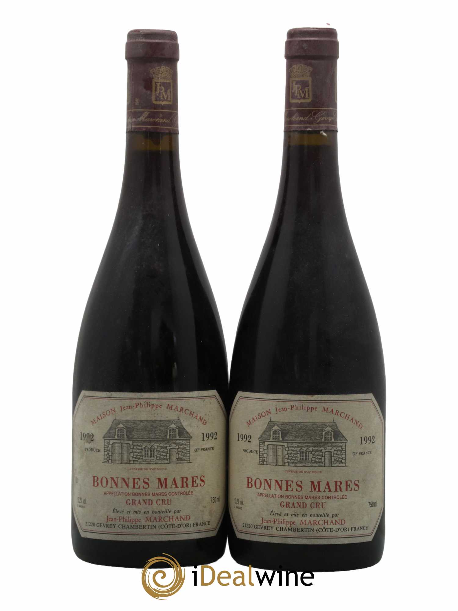 Bonnes-Mares Grand Cru Domaine Jean Philippe Marchand 1992 - Lot de 2 bouteilles - 0