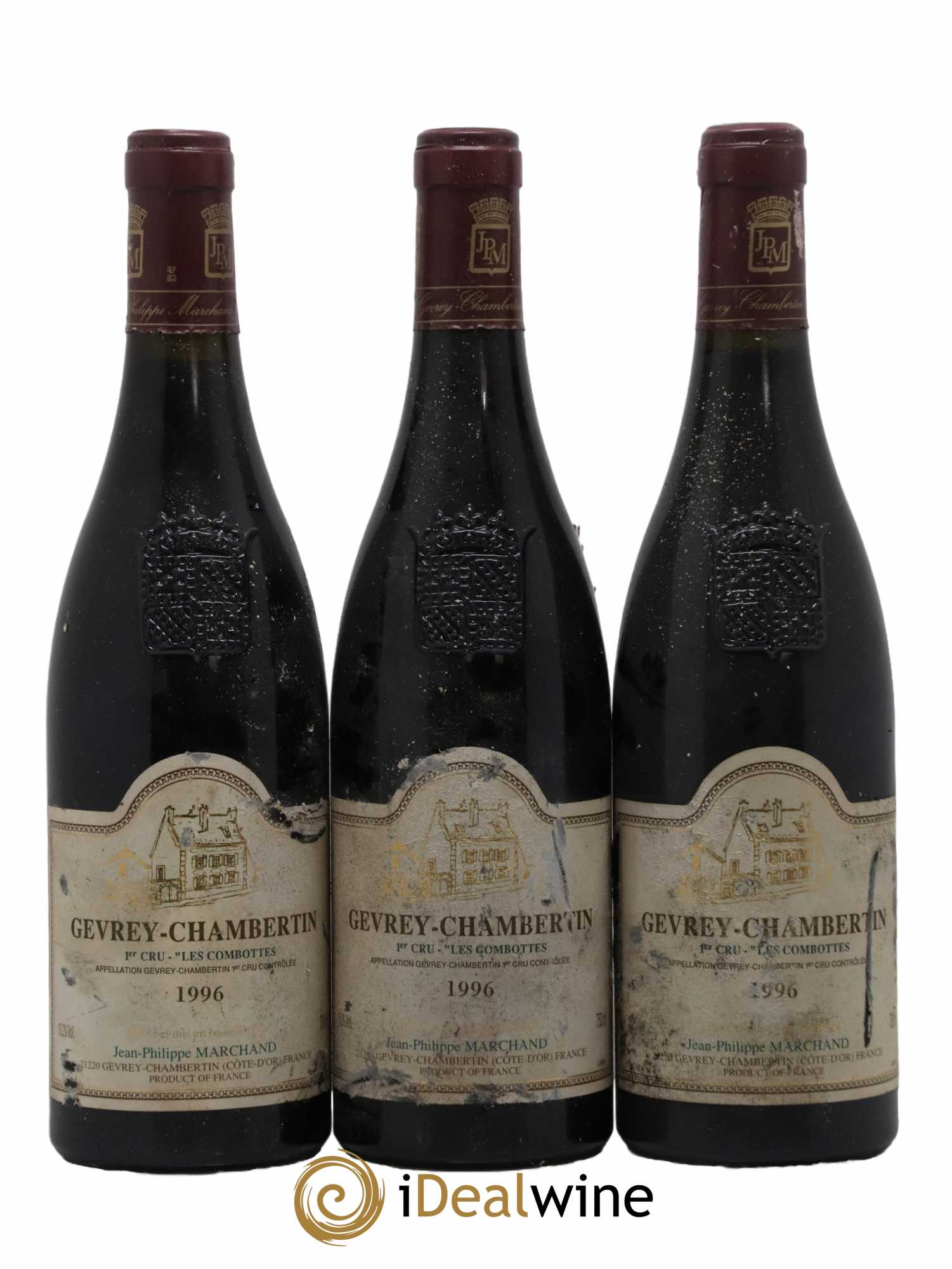 Gevrey-Chambertin 1er Cru Les Combottes Domaine Marchand 1996 - Lot de 3 bouteilles - 0