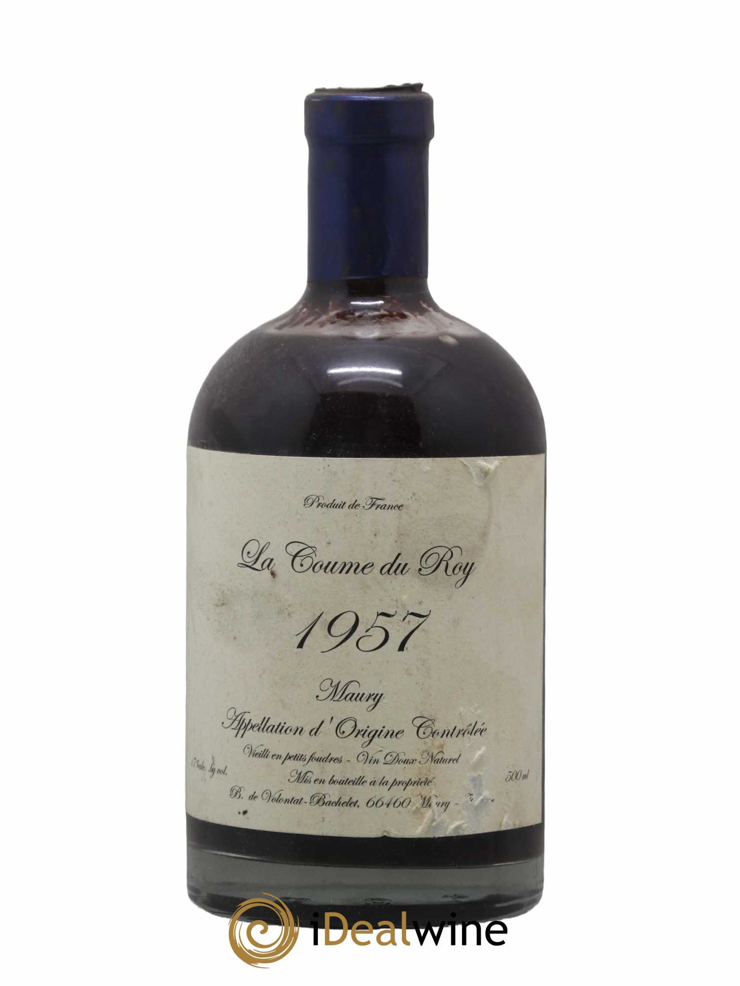 Maury Vin Doux Naturel Vieilli en Petit Foudre Domaine de la Coume du Roy 50 cL 1957 - Lot de 1 bouteille - 0