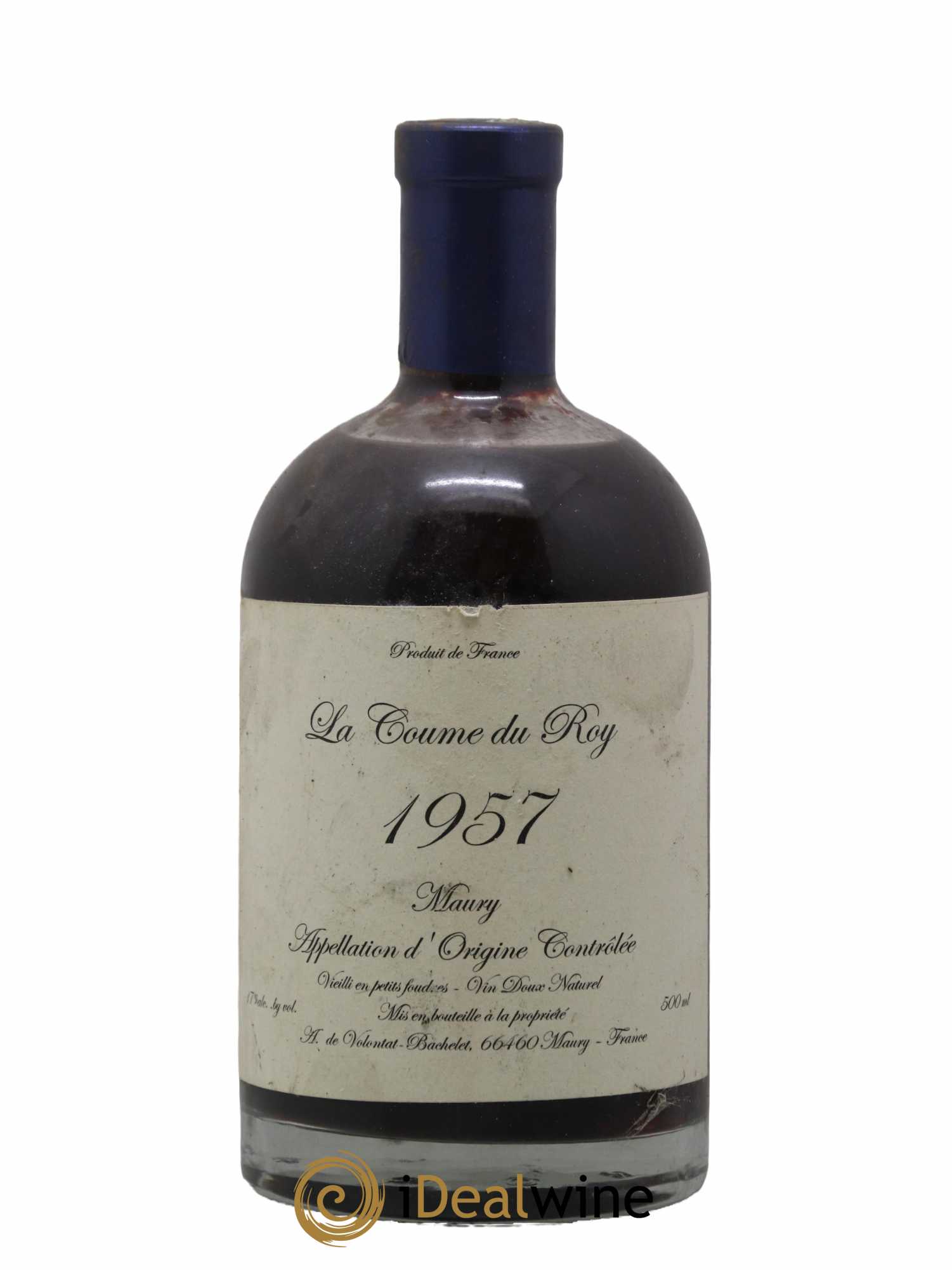 Maury Vin Doux Naturel Vieilli en Petit Foudre Domaine de la Coume du Roy 50CL 1957 - Lot de 1 bouteille - 0
