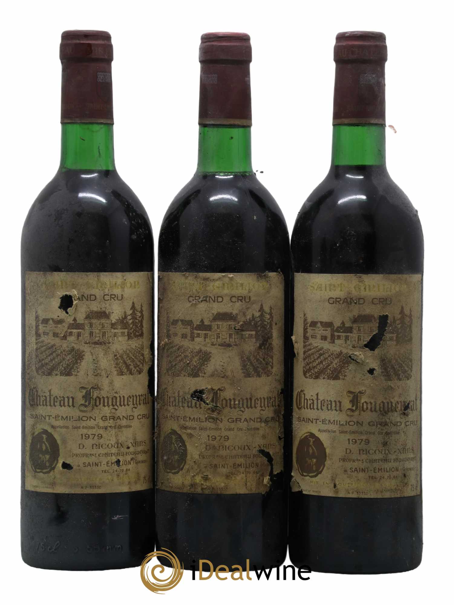 Château Fougueyrat 1979 - Lot de 3 bouteilles - 0