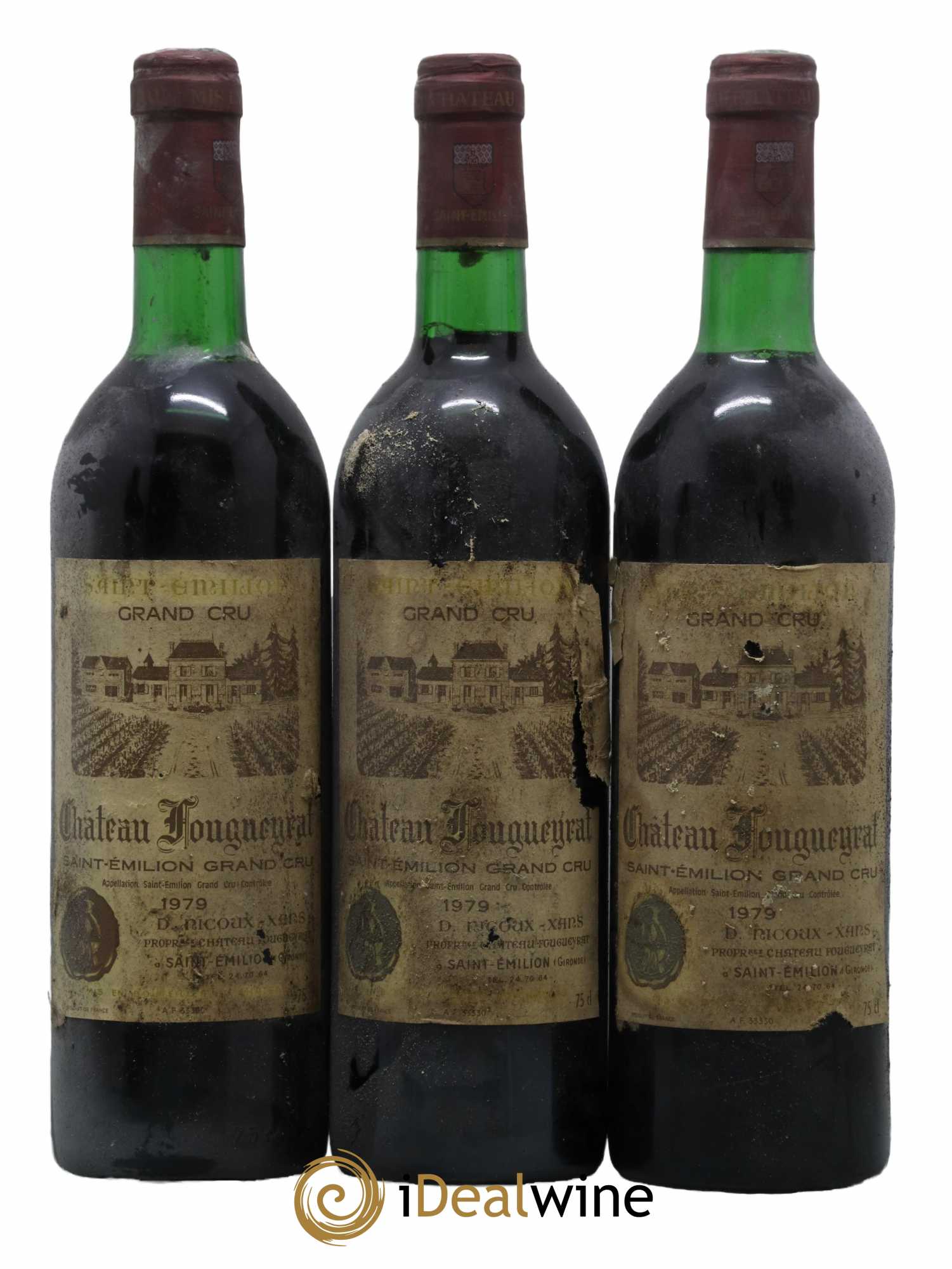 Château Fougueyrat 1979 - Lot de 3 bouteilles - 0