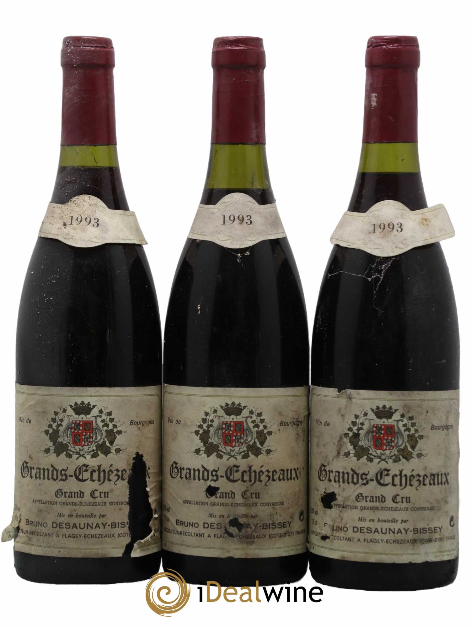 Grands-Echezeaux Grand Cru Domaine Desaunay Bissey 1993 - Lot de 3 bouteilles - 0