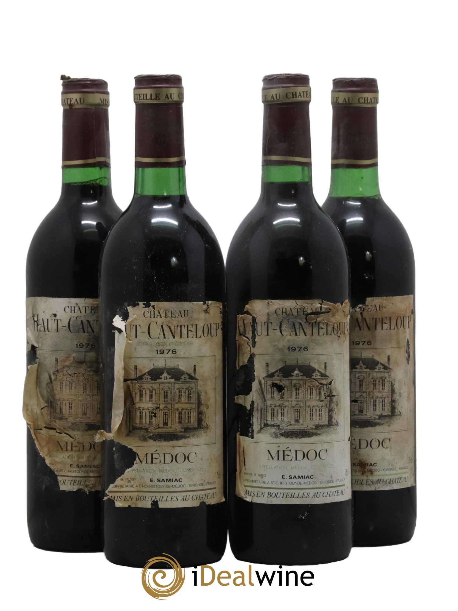 Château Haut Canteloup Cru Bourgeois 1976 - Lot de 4 bouteilles - 0