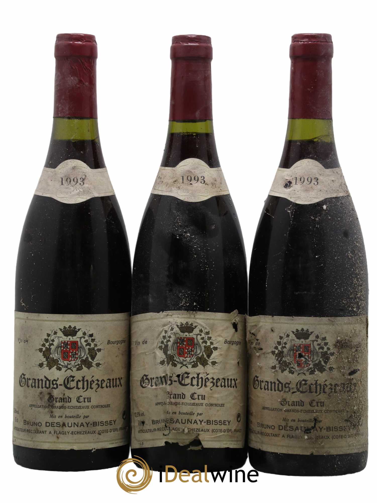 Grands-Echezeaux Grand Cru Domaine Desaunay Bissey 1993 - Lot de 3 bouteilles - 0