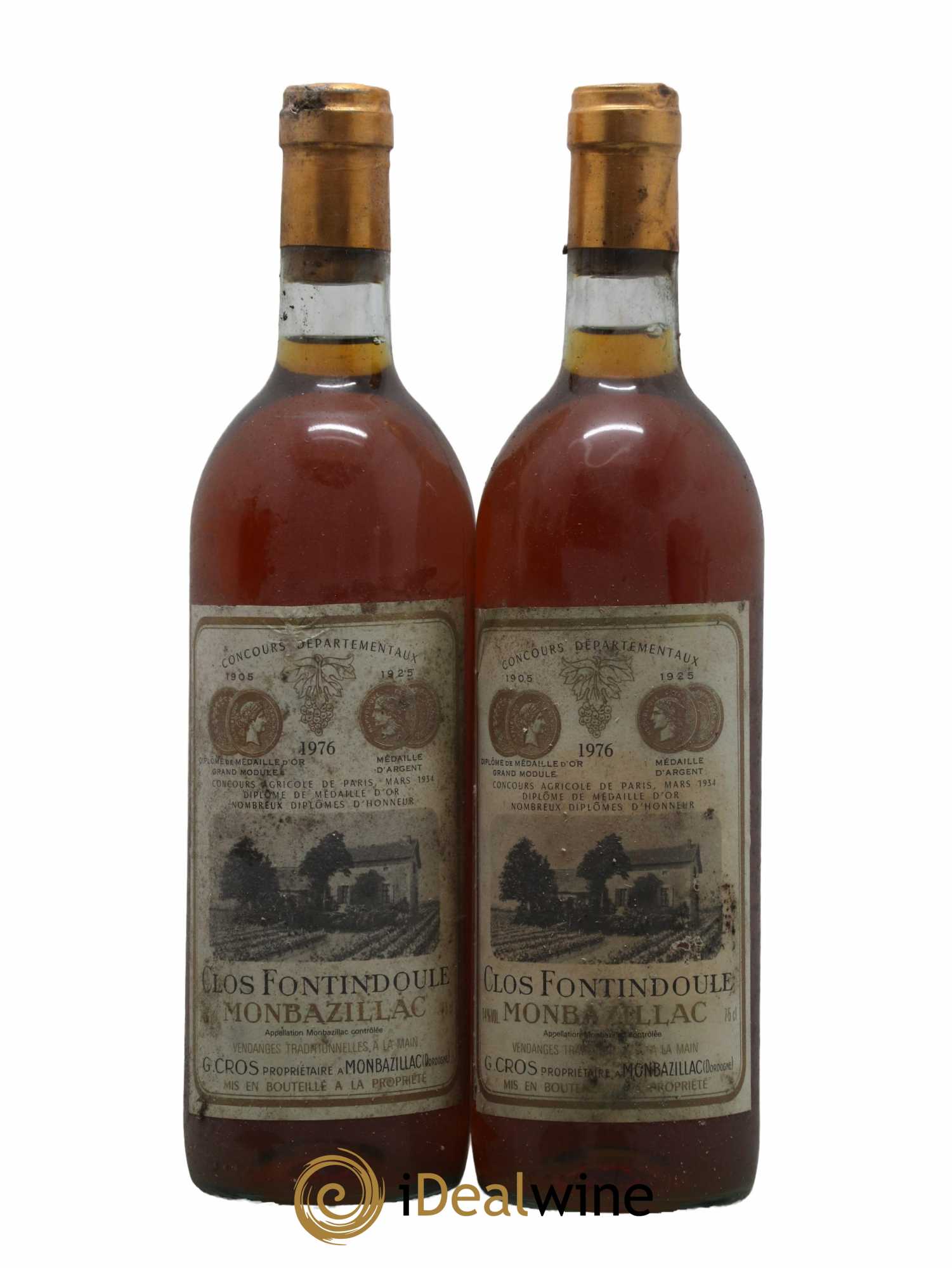 Monbazillac Clos Fontindoule 1976 - Lot de 2 bouteilles - 0