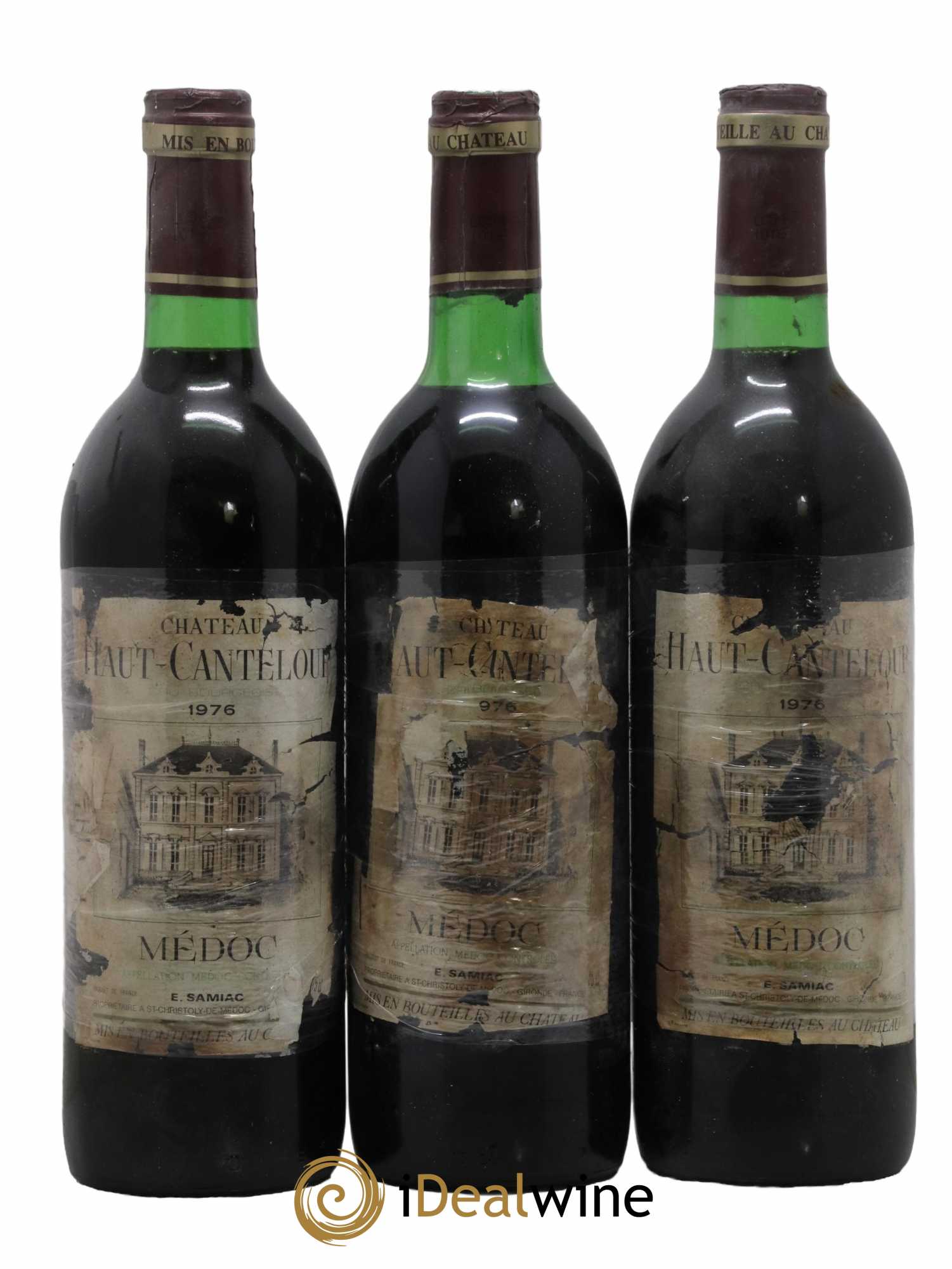 Château Haut Canteloup Cru Bourgeois 1976 - Lot de 3 bouteilles - 0