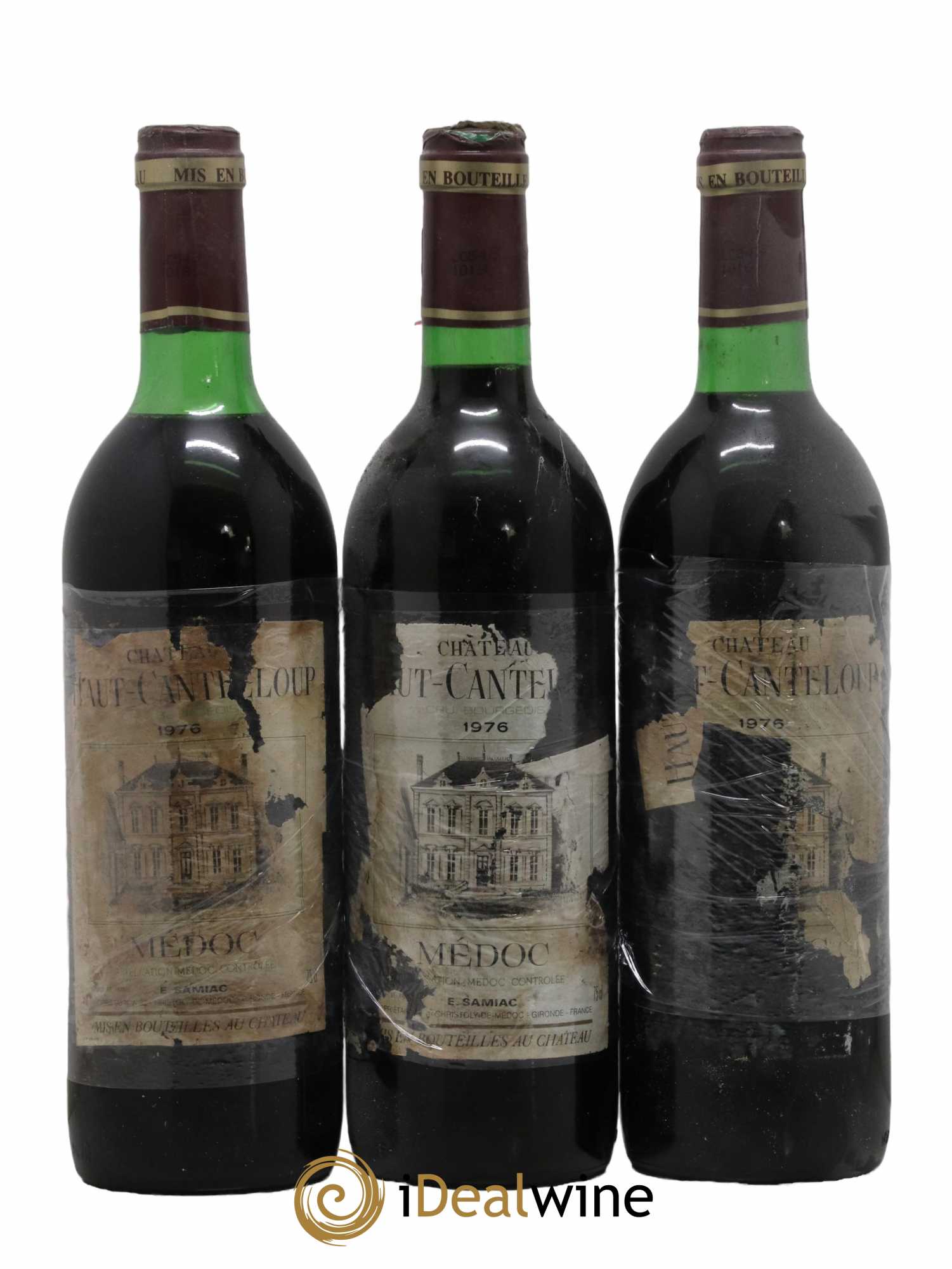 Château Haut Canteloup Cru Bourgeois 1976 - Lot de 3 bouteilles - 0