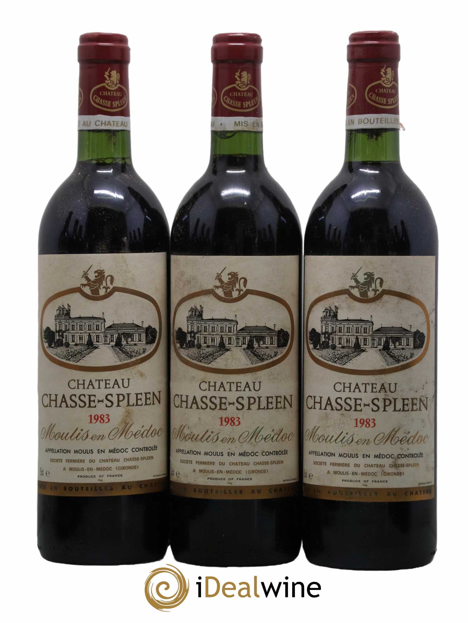 Château Chasse Spleen 1983 - Lot de 3 bouteilles - 0
