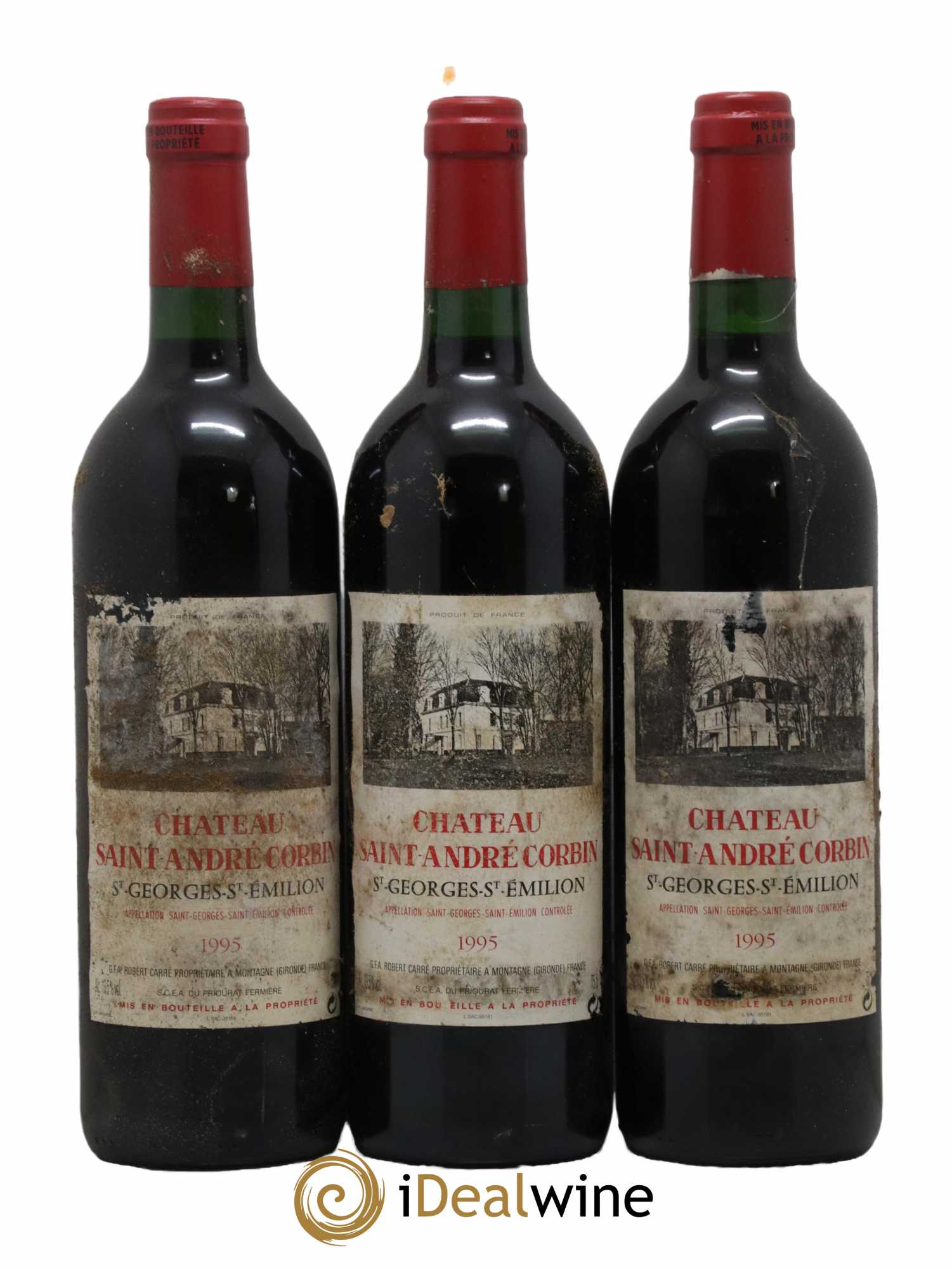 Saint-Georges-Saint-Émilion Château Saint-André Corbin 1995 - Lot de 3 bouteilles - 0