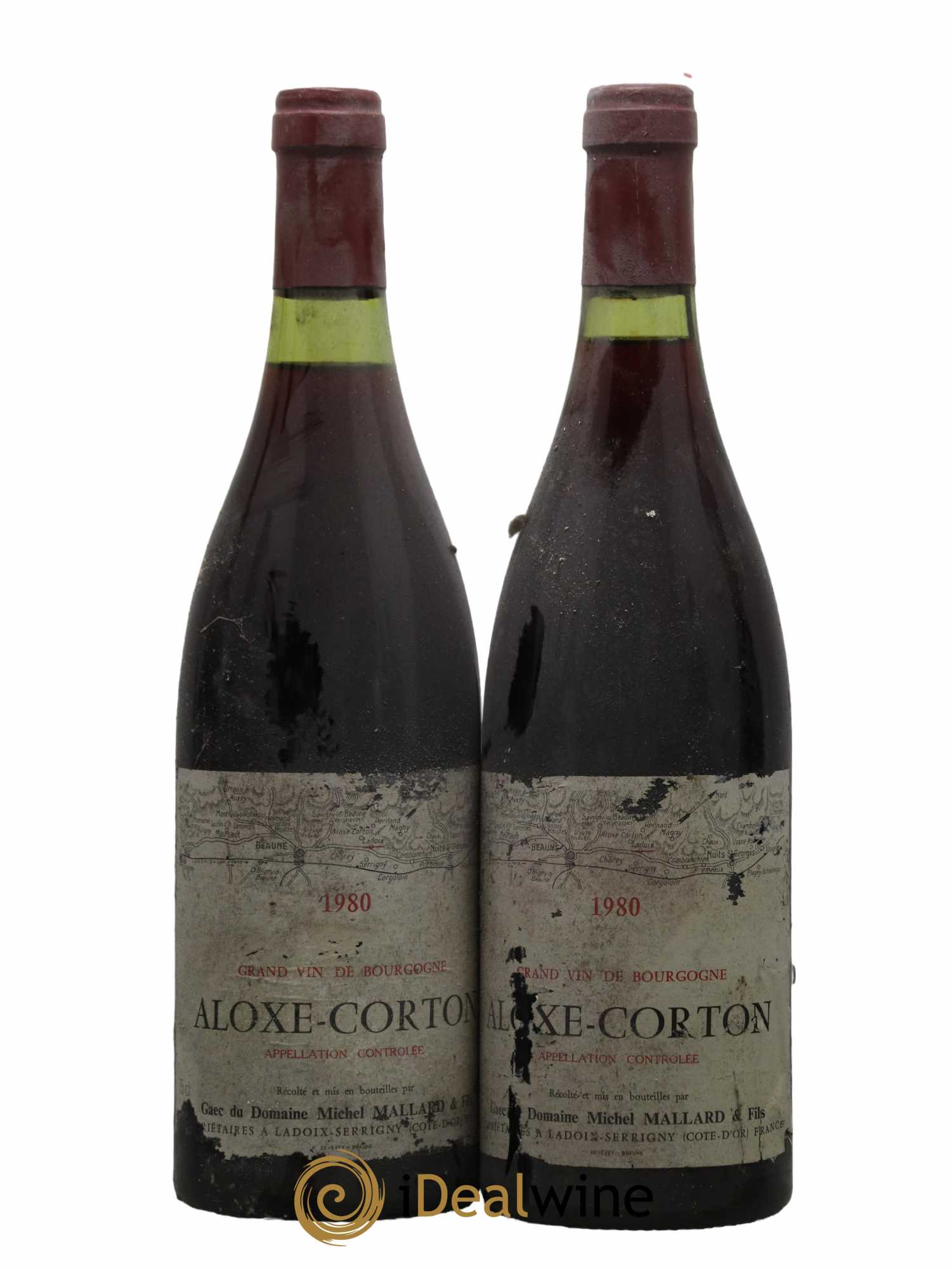 Aloxe-Corton Michel Mallard 1980 - Lot de 2 bouteilles - 0