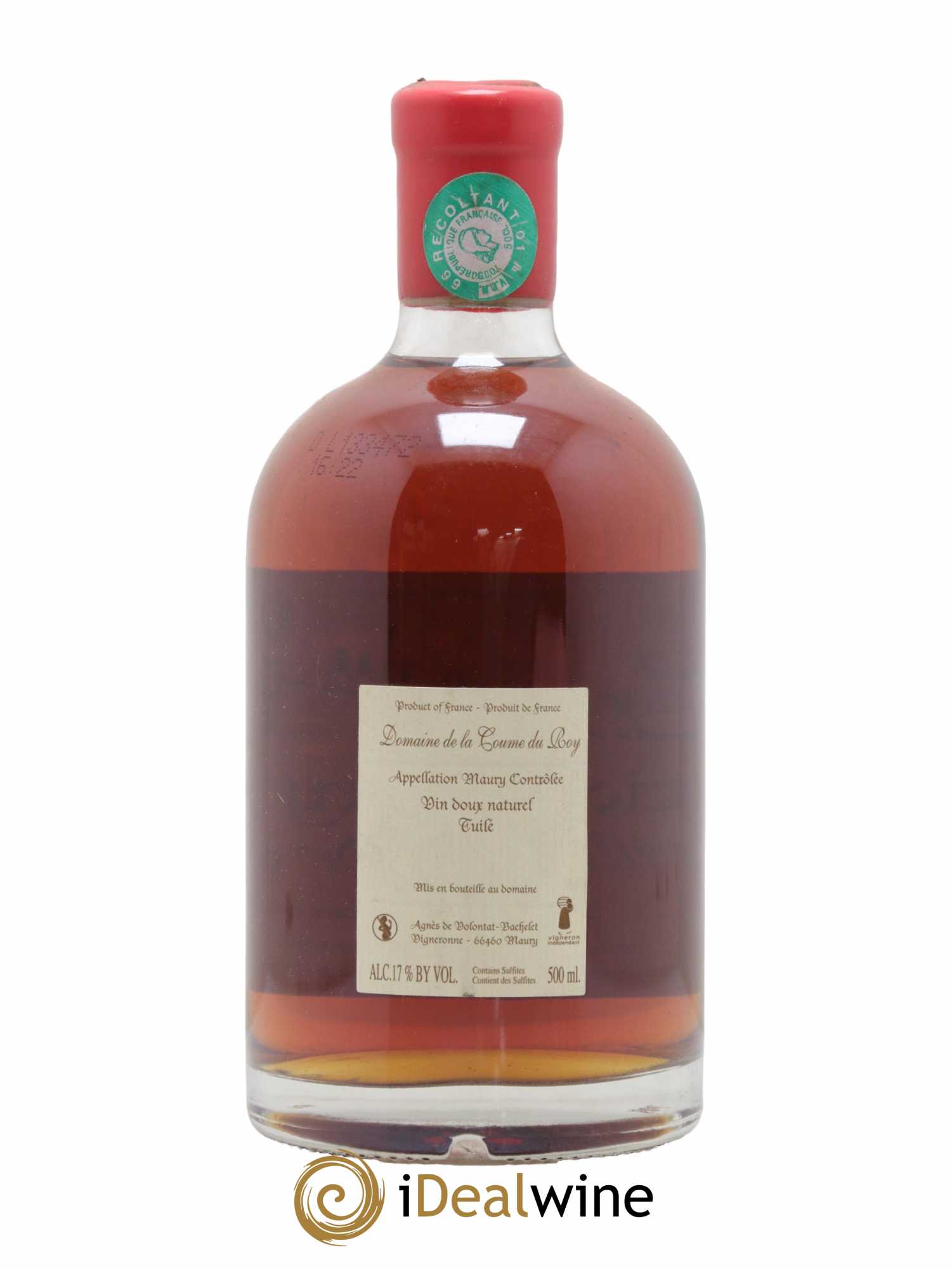 Maury Vin Doux Naturel Vieilli en Fûts de Chêne Domaine de la Coume du Roy 50cl 1925 - Lot de 1 bouteille - 1