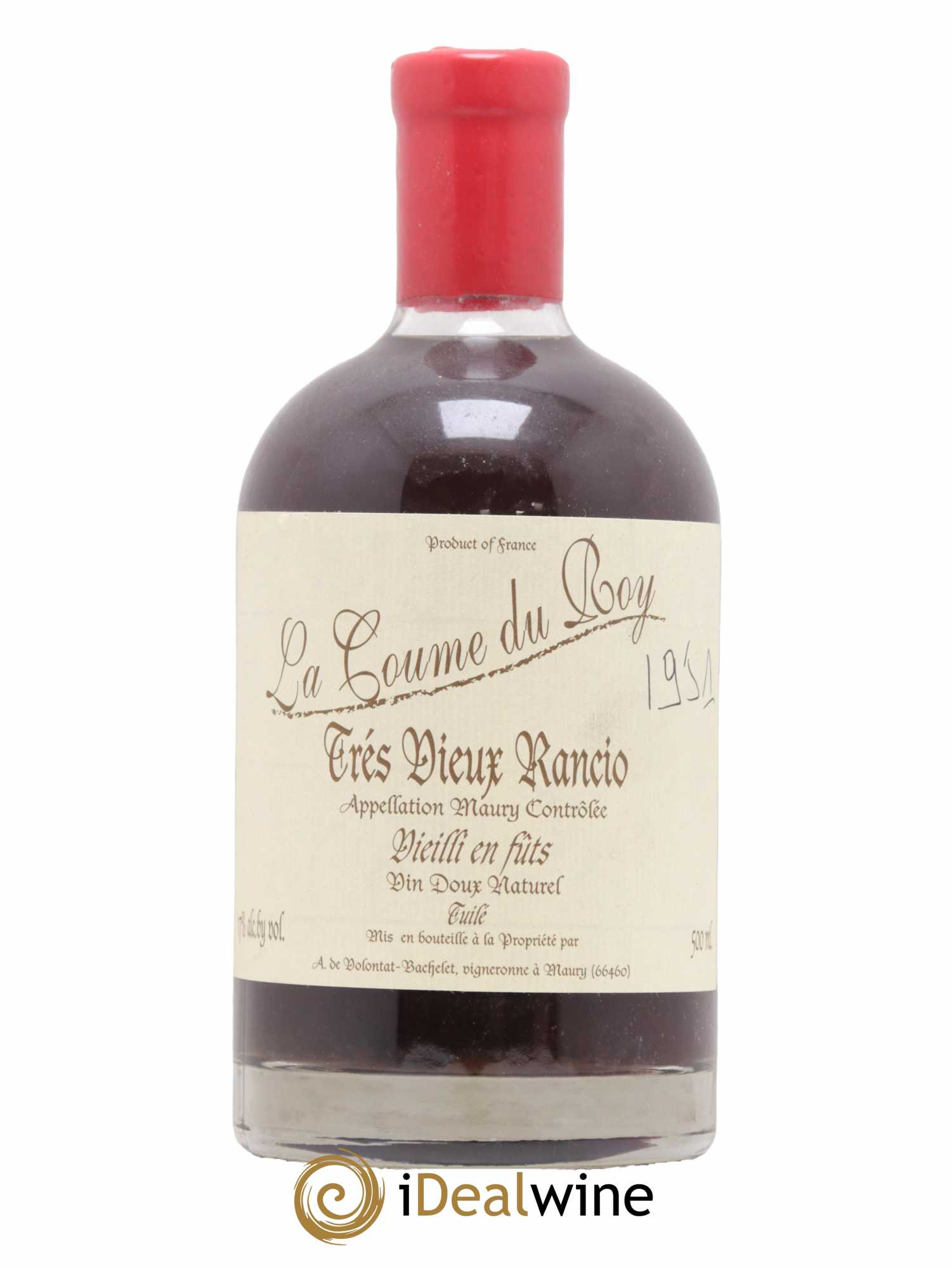 Maury Vin Doux Naturel Très Vieux Rancio Vieilli en Fûts Domaine de la Coume du Roy 50cl - Lot de 1 bouteille - 0