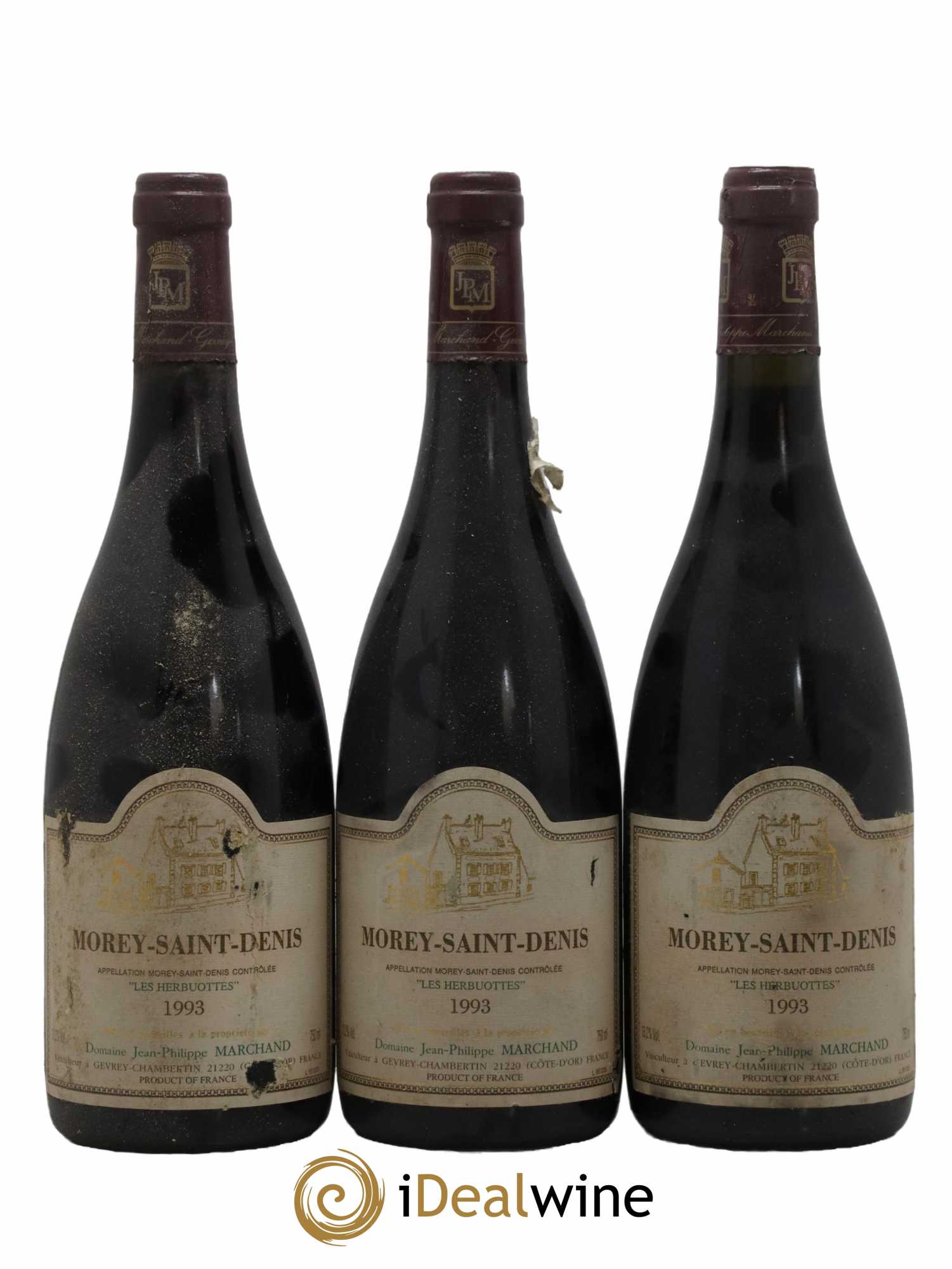 Morey-Saint-Denis Les Herbuottes Domaine Marchand 1993 - Lot de 3 bouteilles - 0