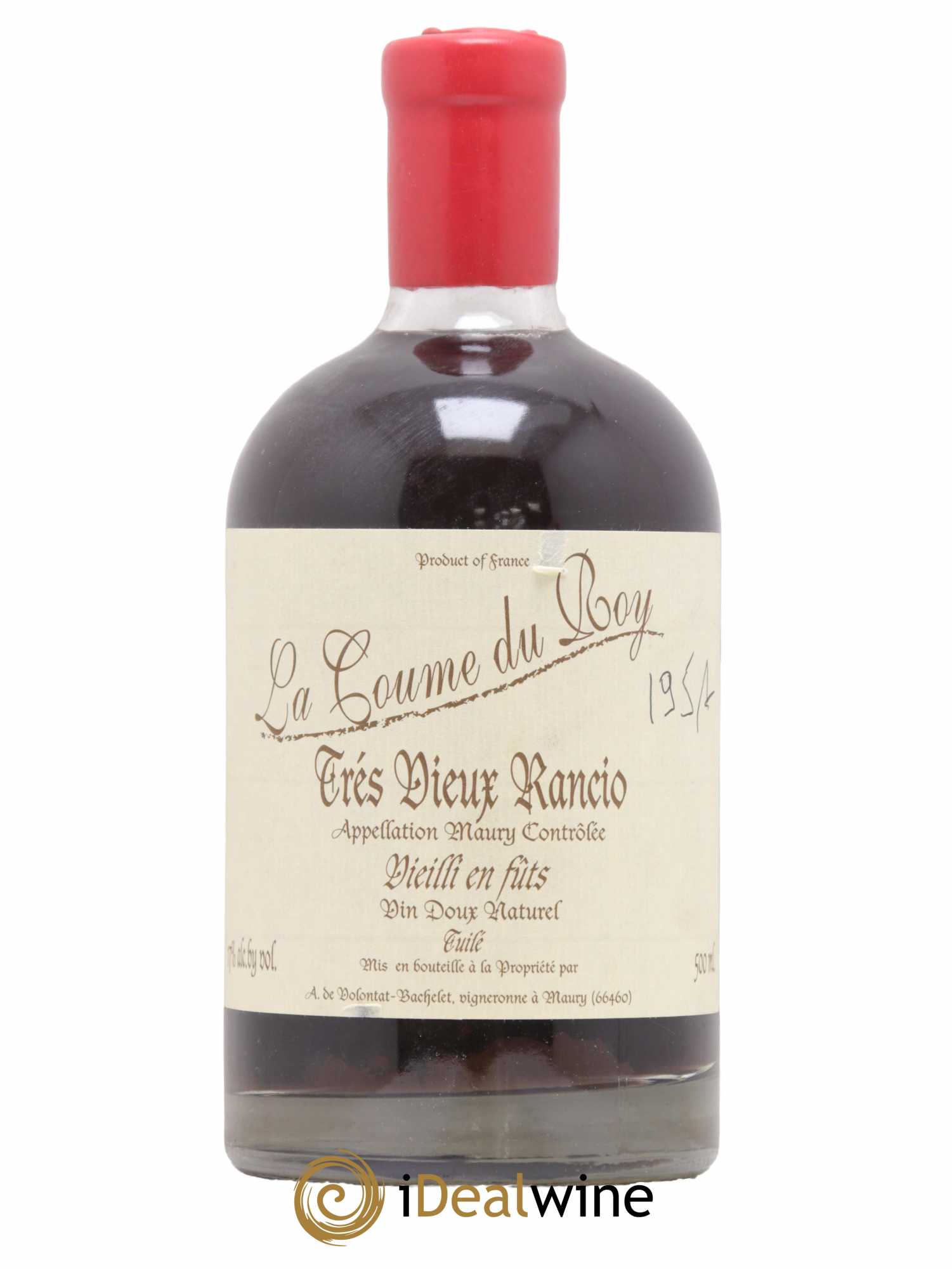 Maury Vin Doux Naturel Très Vieux Rancio Vieilli en Fûts Domaine de la Coume du Roy 50cl - Lot de 1 bouteille - 0