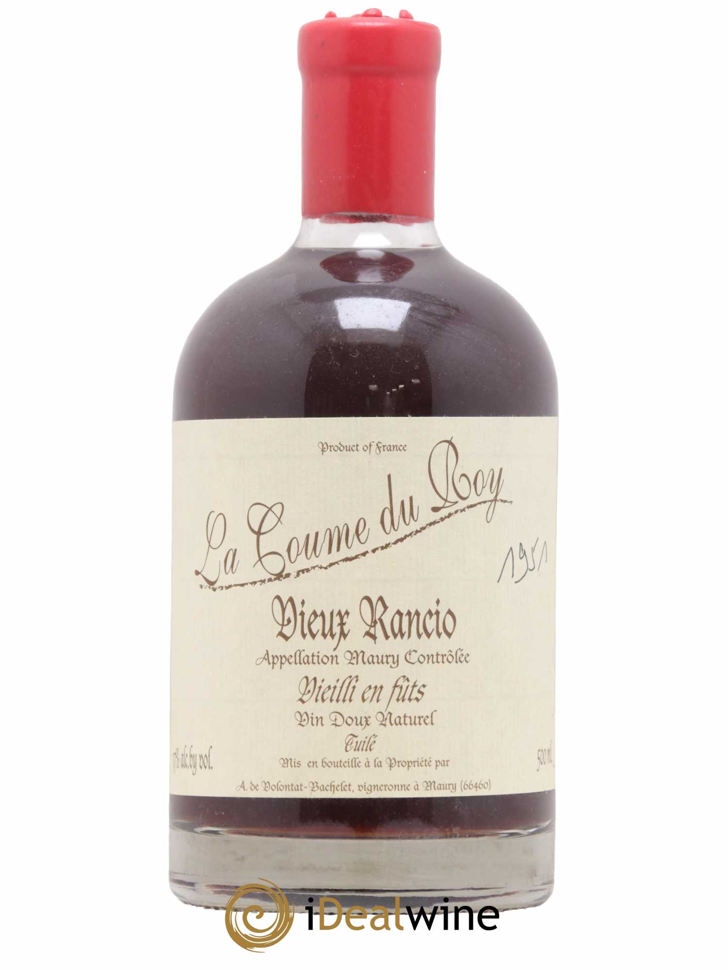 Maury Vin Doux Naturel Vieux Rancio Vieilli en Fûts de Chêne Domaine de la Coume du Roy 50cl - Lot de 1 bouteille - 0