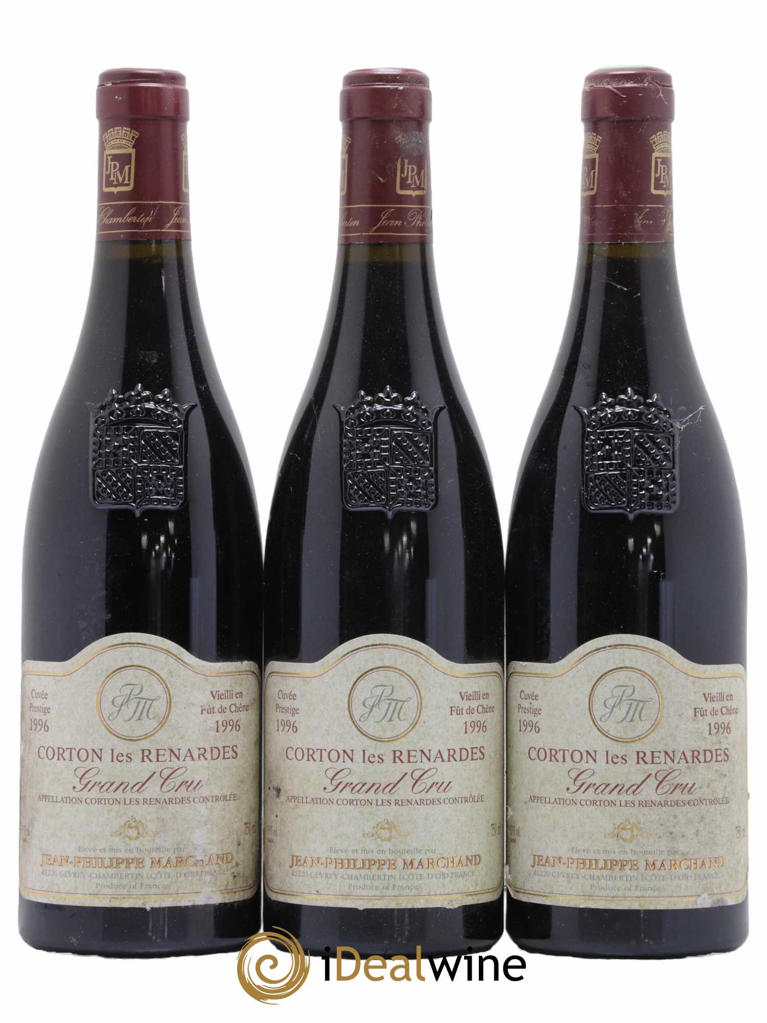 Corton Grand Cru Les Renardes Domaine Jean-Philippe Marchand 1996 - Lot de 3 bouteilles - 0