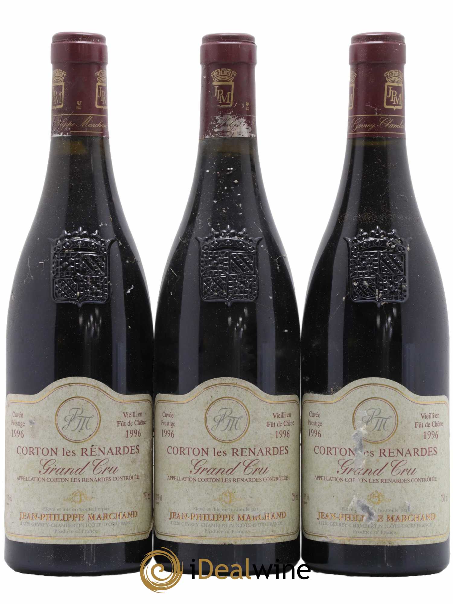 Corton Grand Cru Les Renardes Domaine Jean-Philippe Marchand 1996 - Lot de 3 bouteilles - 0