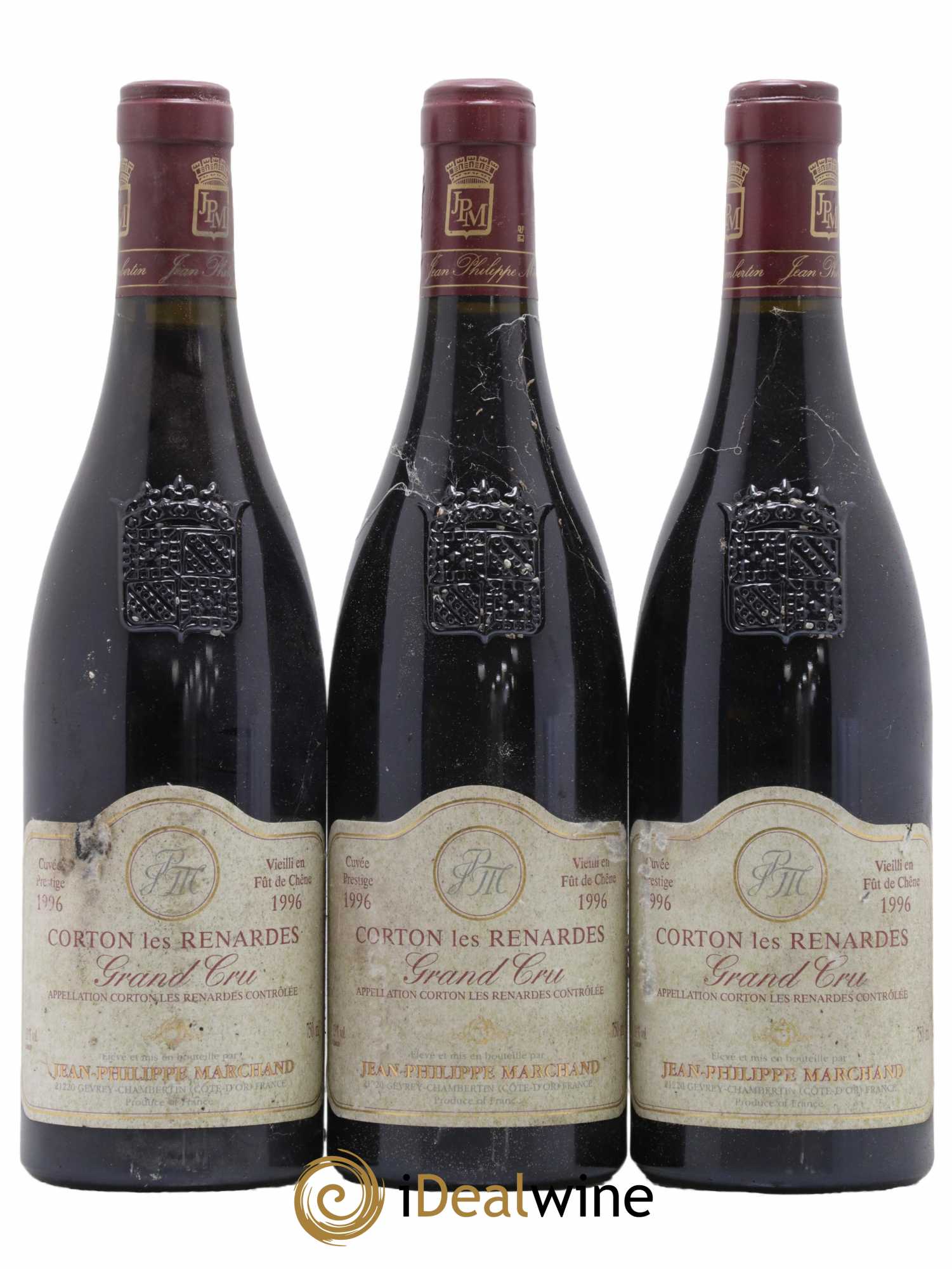 Corton Grand Cru Les Renardes Domaine Jean-Philippe Marchand 1996 - Lot de 3 bouteilles - 0