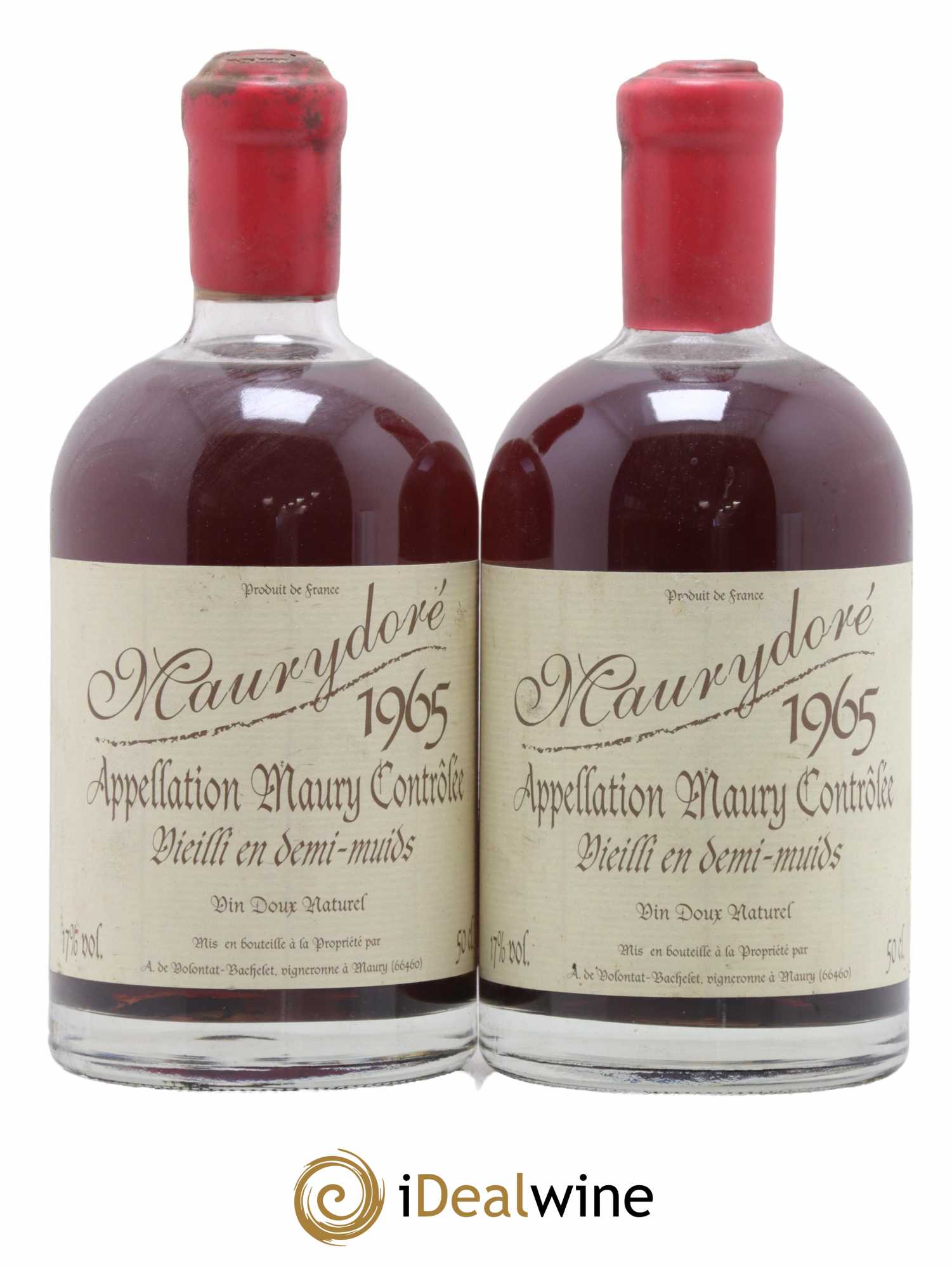 Maury Vin Doux Naturel Maurydoré Vieilli en Demi-muids Domaine de la Coume du Roy 50cl 1965 - Lot of 2 bottles - 0