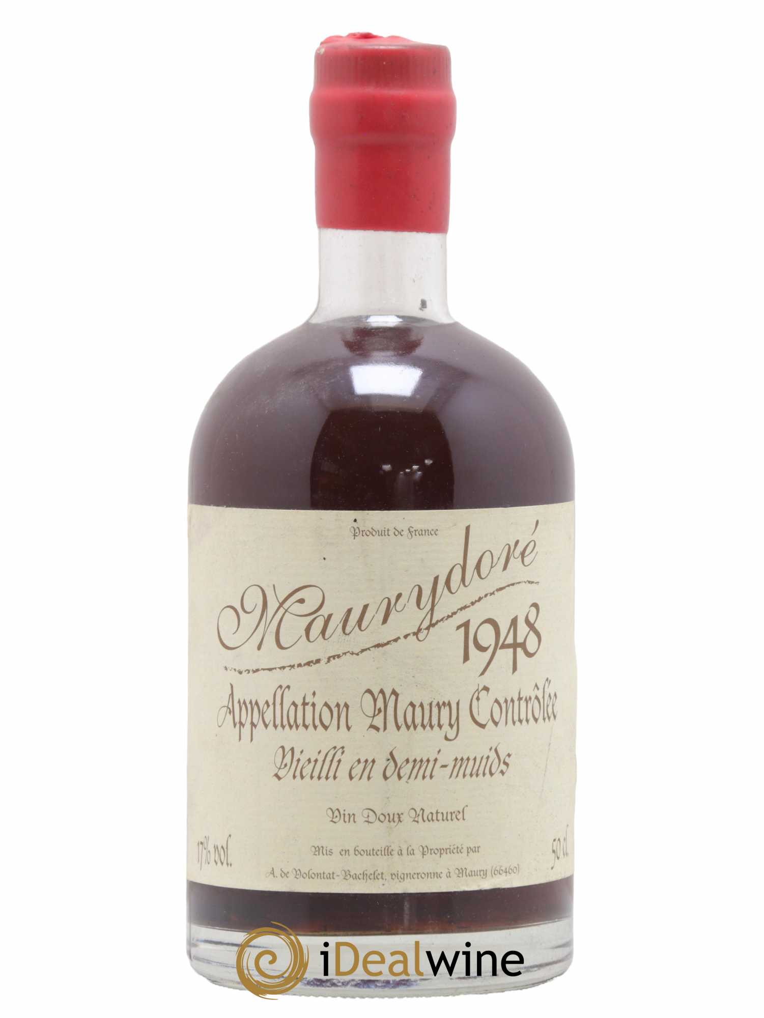Maury Vin Doux Naturel Maurydoré Vieilli en Demi Muids Domaine de la Coume du Roy 50cl 1948 - Lot de 1 bouteille - 0
