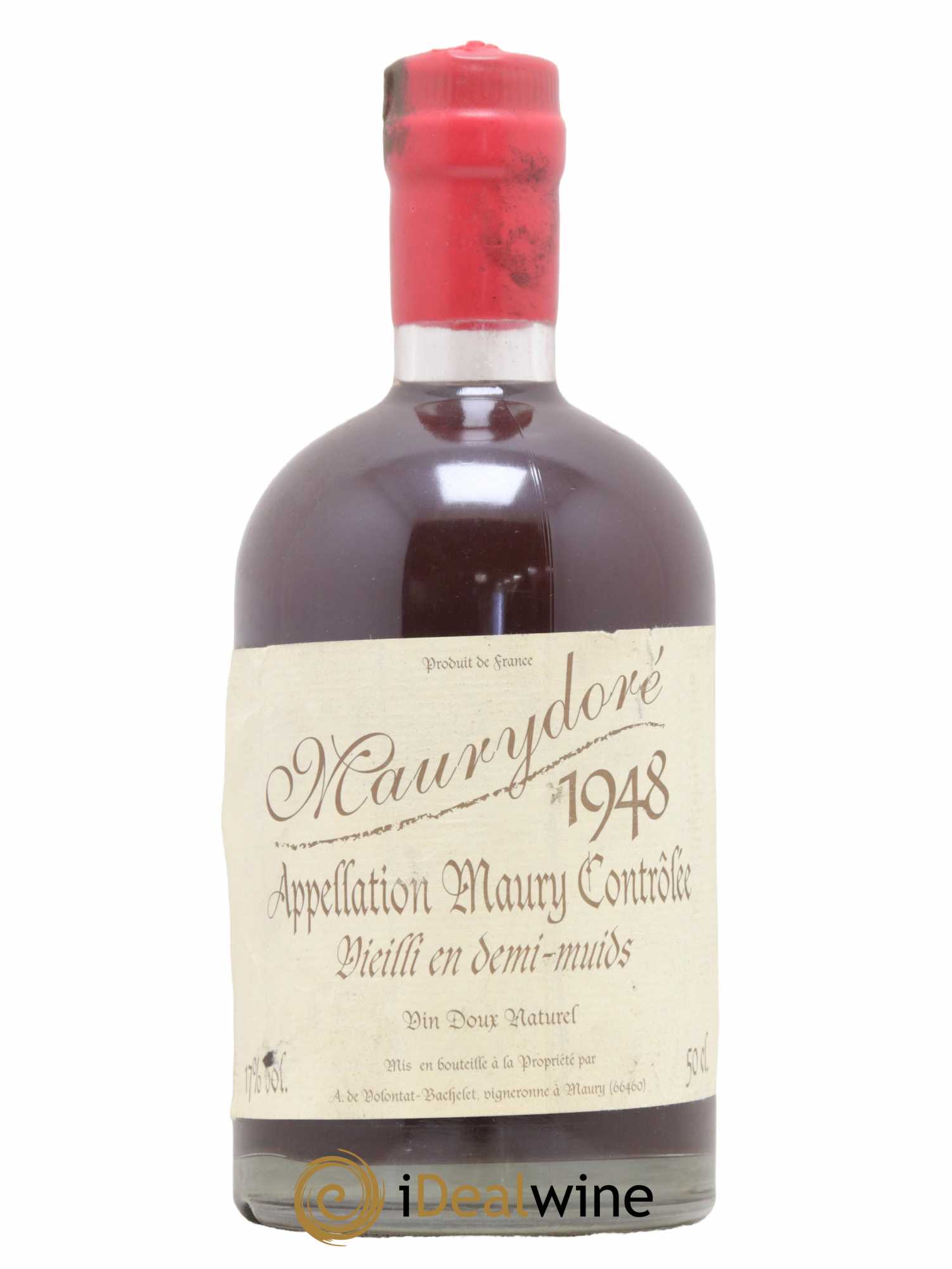 Maury Vin Doux Naturel Maurydoré Vieilli en Demi Muids Domaine de la Coume du Roy 50cl 1948 - Lot de 1 bouteille - 0