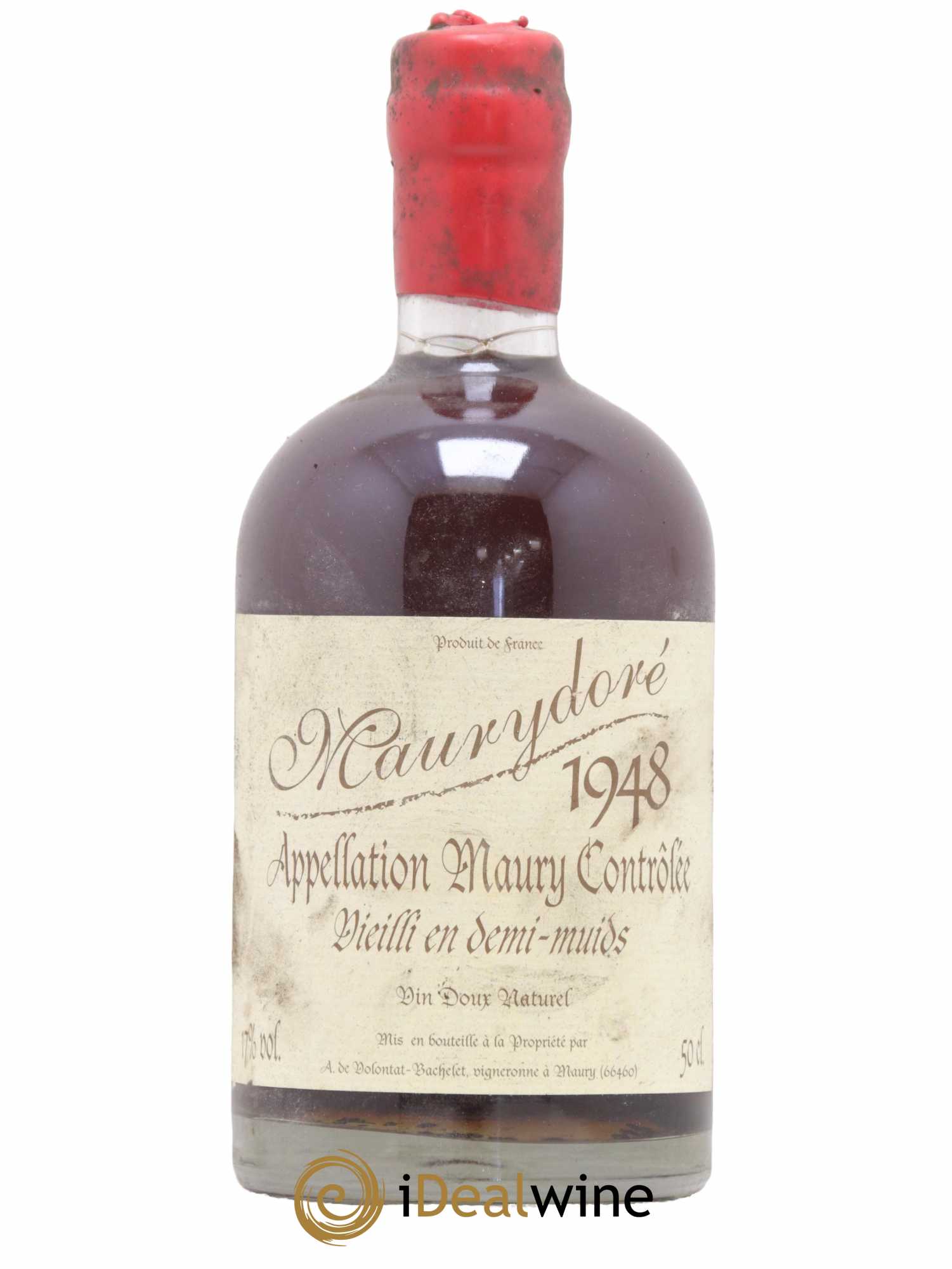 Maury Vin Doux Naturel Maurydoré Vieilli en Demi Muids Domaine de la Coume du Roy 50cl 1948 - Lot de 1 bouteille - 0