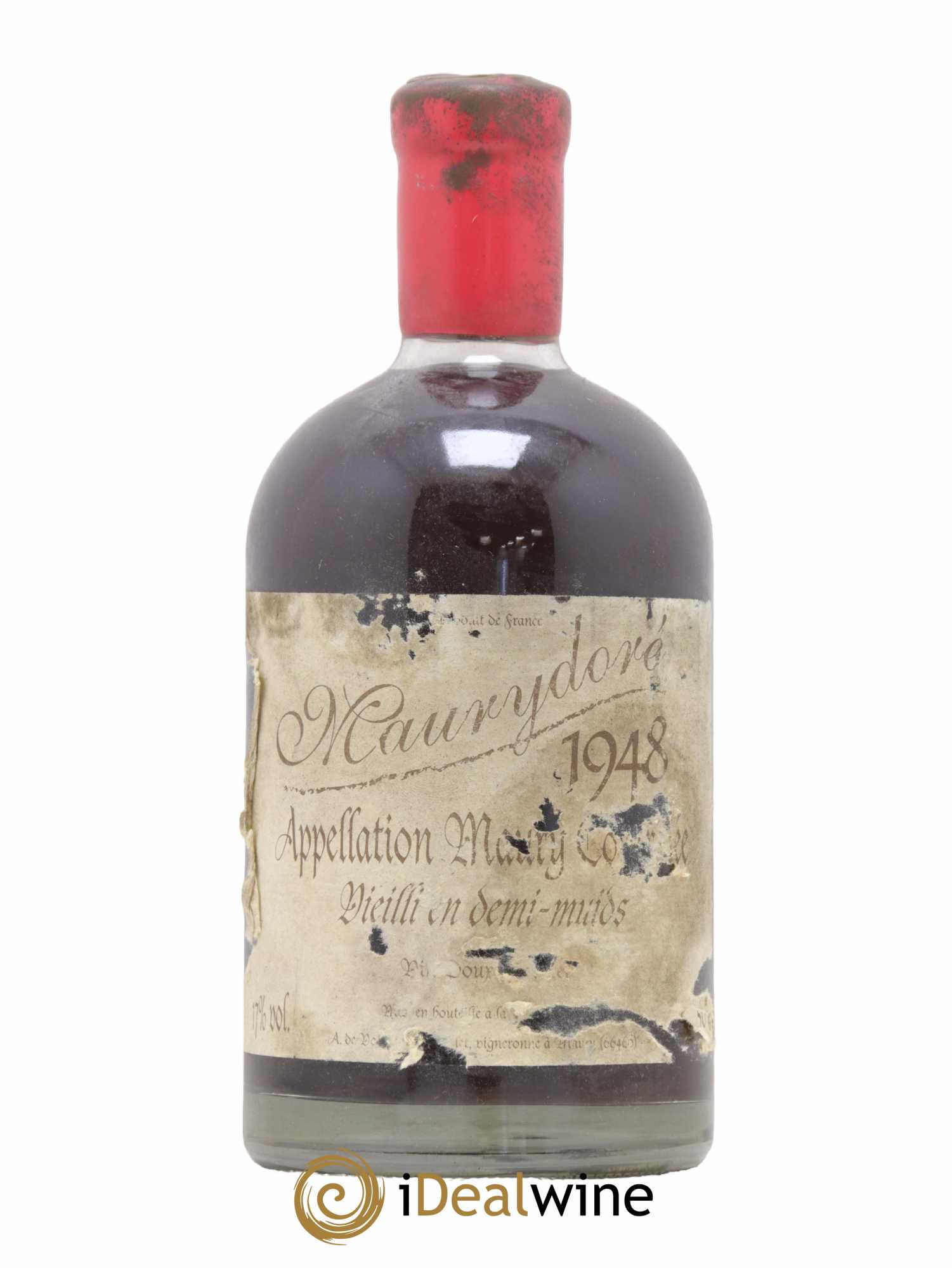 Maury Vin Doux Naturel Maurydoré Vieilli en Demi Muids Domaine de la Coume du Roy 50cl 1948 - Lot de 1 bouteille - 0