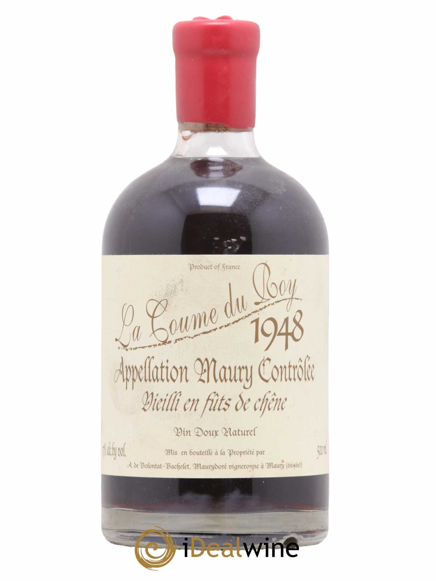 Maury Vin Doux Naturel Vieilli en Fûts de Chêne Domaine de la Coume du Roy 50cl 1948 - Lot de 1 bouteille - 0
