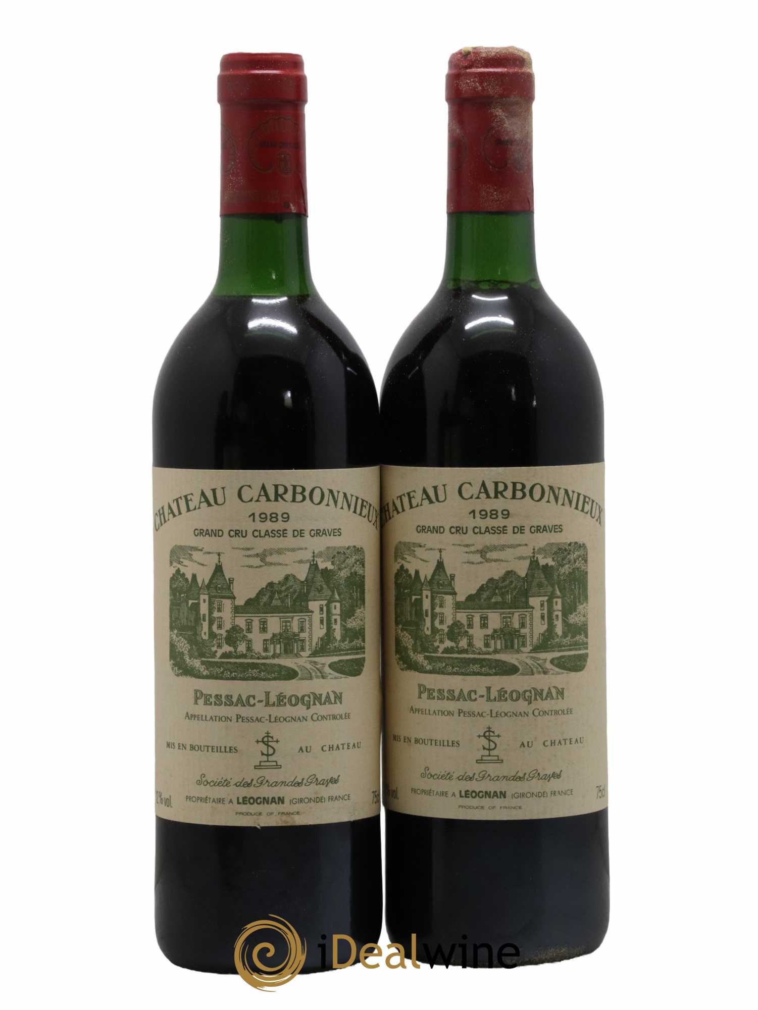 Château Carbonnieux Cru Classé de Graves 1989 - Lot de 2 bouteilles - 0