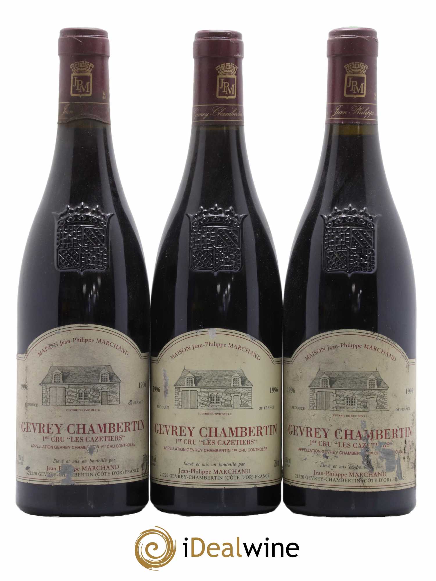 Gevrey-Chambertin 1er Cru Les Cazetiers Domaine Jean-Philippe Marchand 1996 - Lot de 3 bouteilles - 0