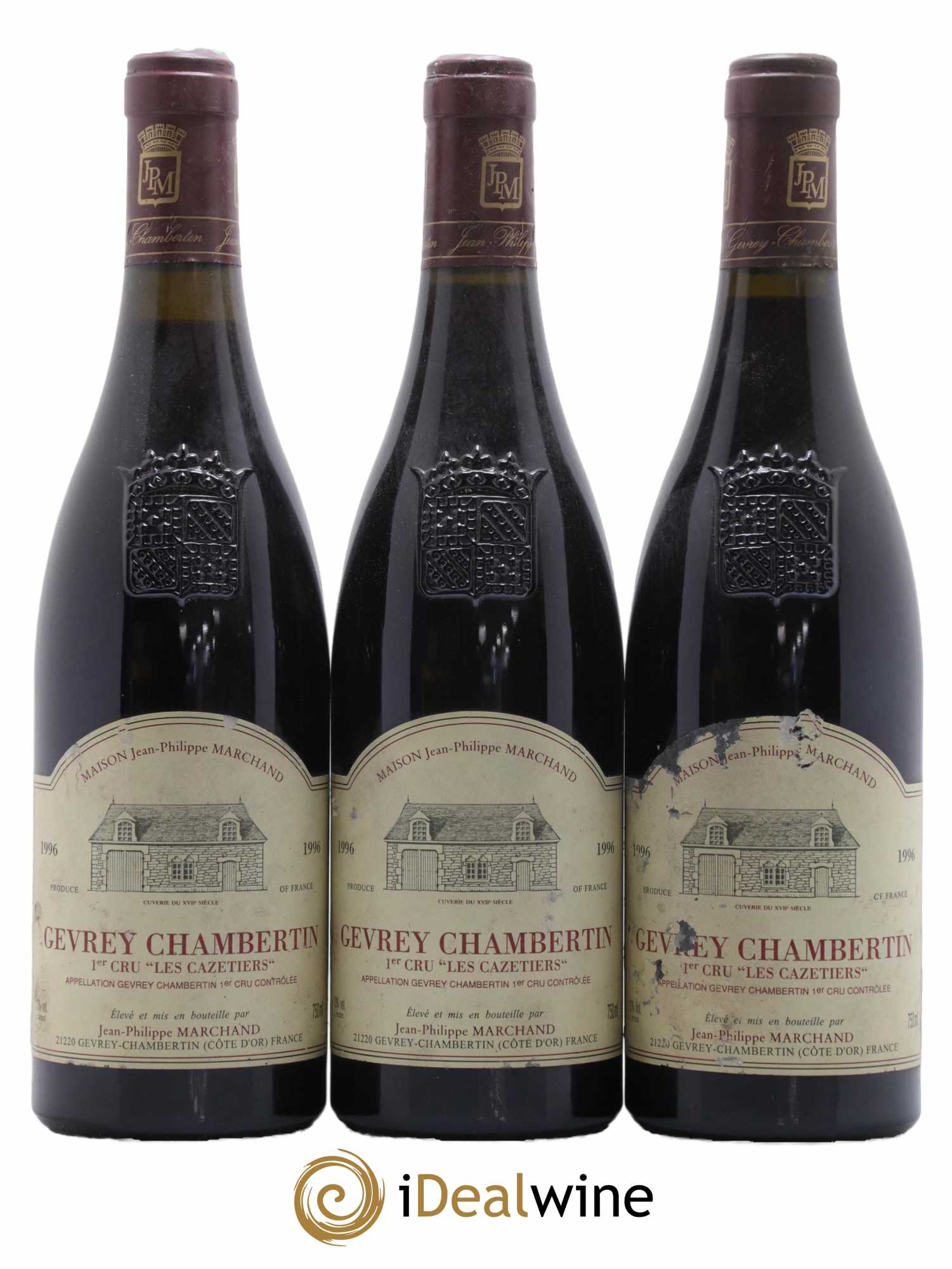 Gevrey-Chambertin 1er Cru Les Cazetiers Domaine Jean-Philippe Marchand 1996 - Lot de 3 bouteilles - 0