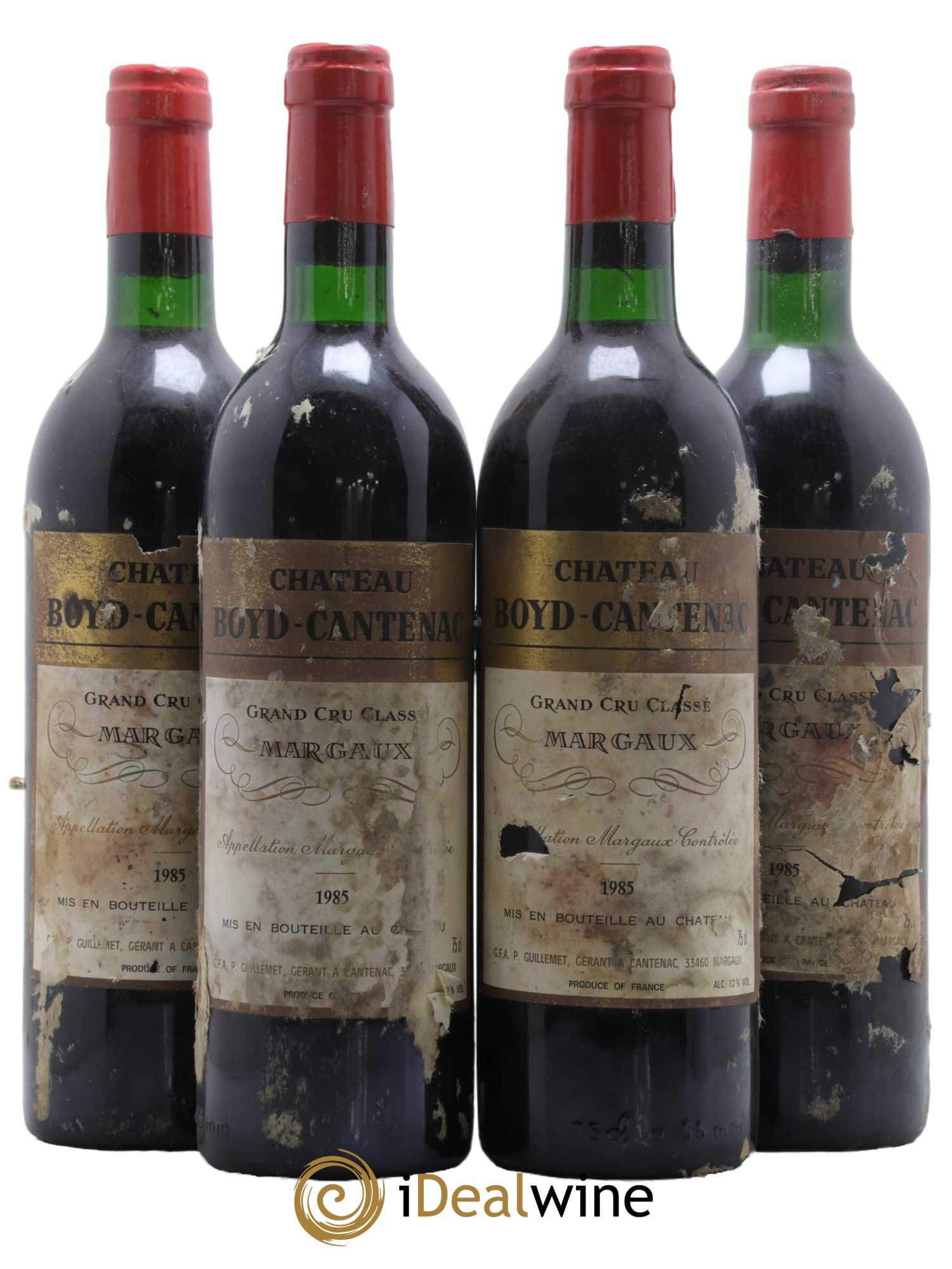 Château Boyd Cantenac 3ème Grand Cru Classé 1985 - Lot de 4 bouteilles - 0