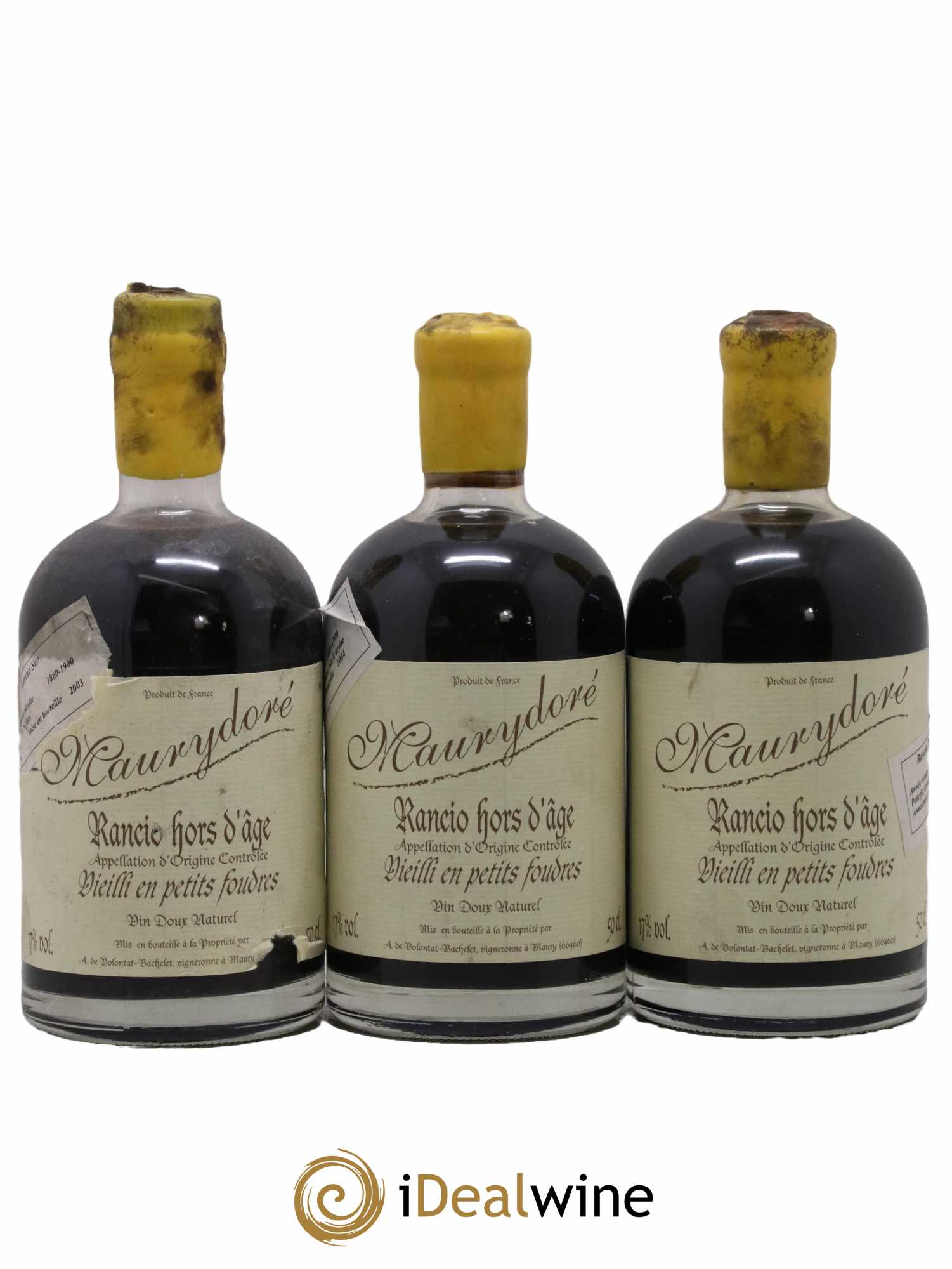 Maury Vin Doux Naturel Maurydoré Rancio Hors d'Age Vieilli en Petits Foudres Domaine de la Coume du Roy 50cl - Lot de 3 bouteilles - 0