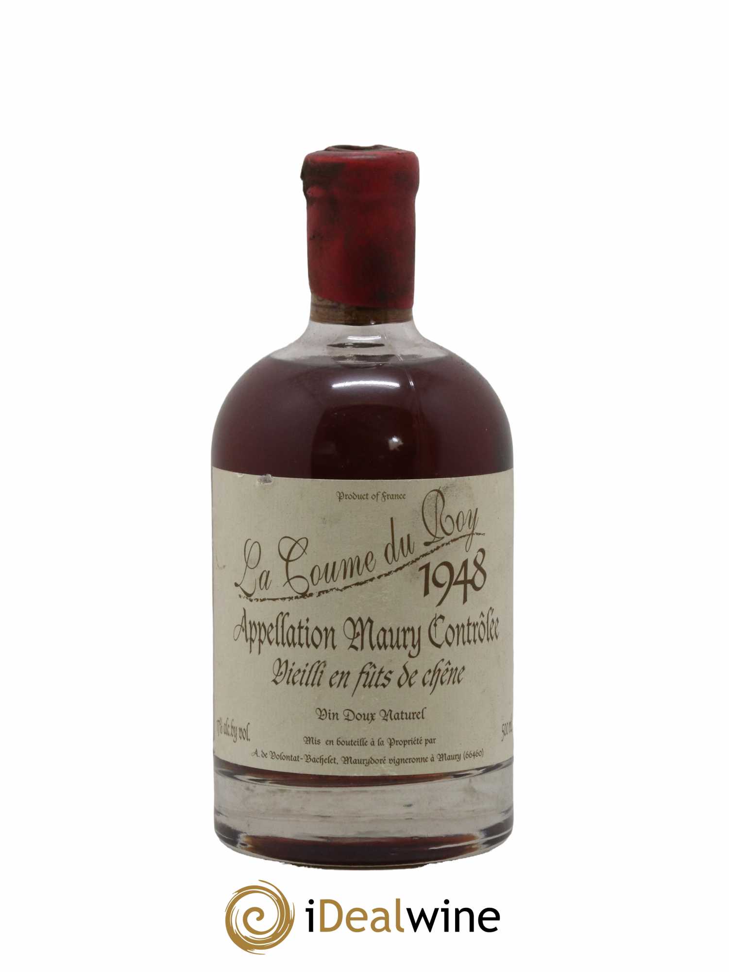 Maury Vin Doux Naturel Vieillit en Fût de Chêne Domaine de la Coume du Roy 50cl 1948 - Lot de 1 bouteille - 0