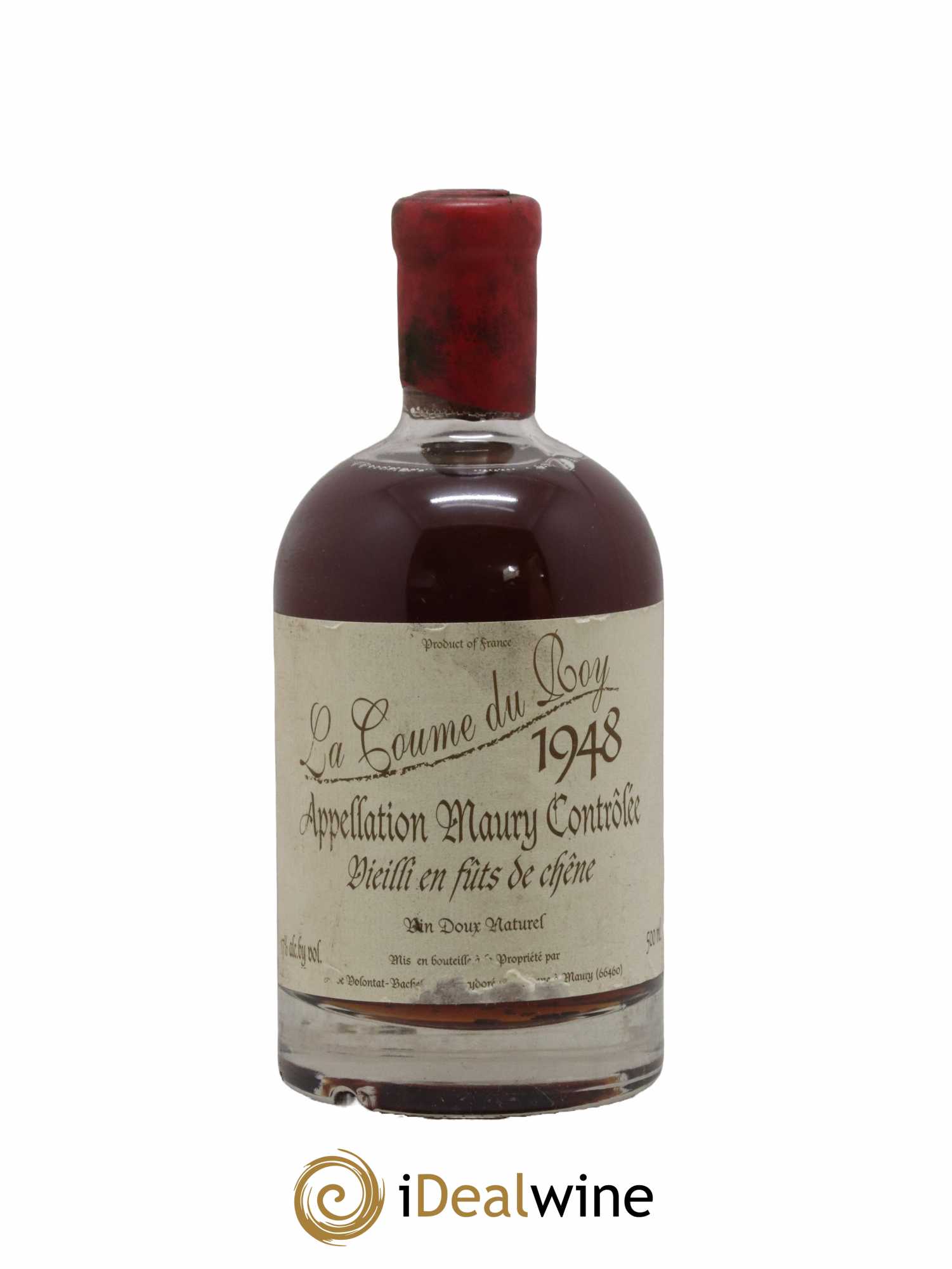 Maury Vin Doux Naturel Vieilli en Fûts de Chêne Domaine de la Coume du Roy 50cl 1948 - Lot de 1 bouteille - 0
