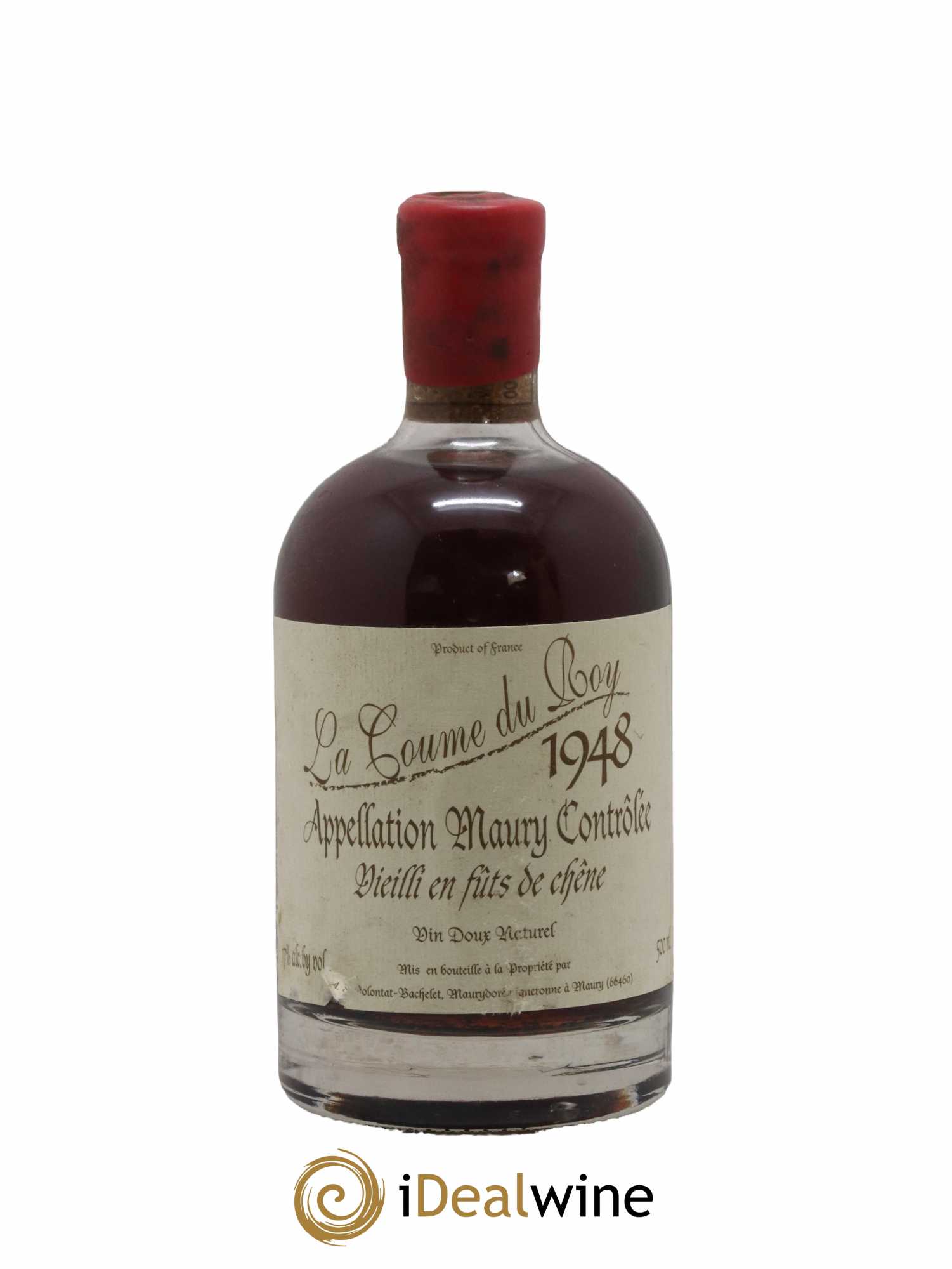 Maury Vin Doux Naturel Vieilli en Fûts de Chêne Domaine de la Coume du Roy 50cl 1948 - Lot de 1 bouteille - 0