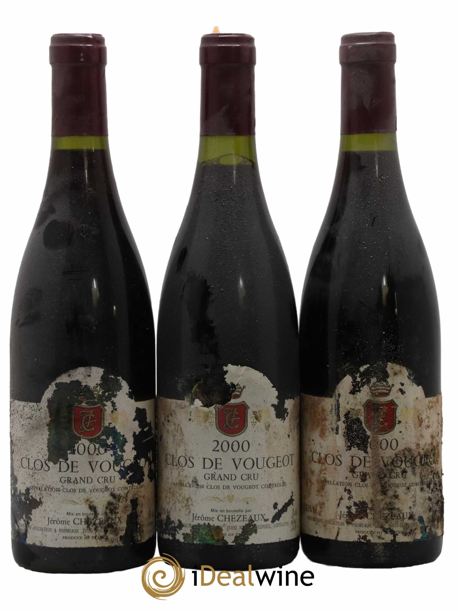 Clos de Vougeot Grand Cru Jérôme Chezeaux 2000 - Lot de 3 bouteilles - 0