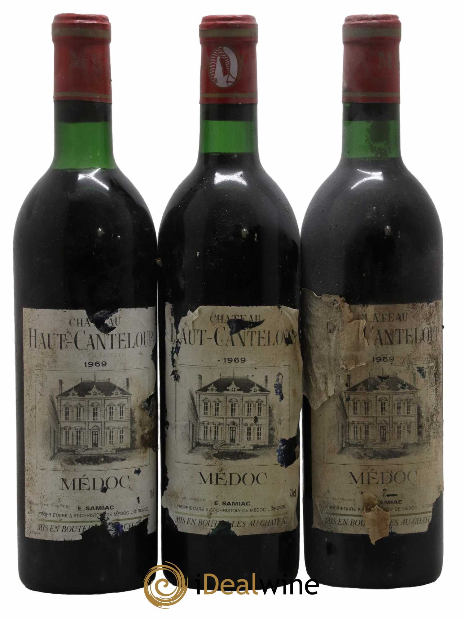Château Haut Canteloup Cru Bourgeois 1969 - Lot de 3 bouteilles - 0