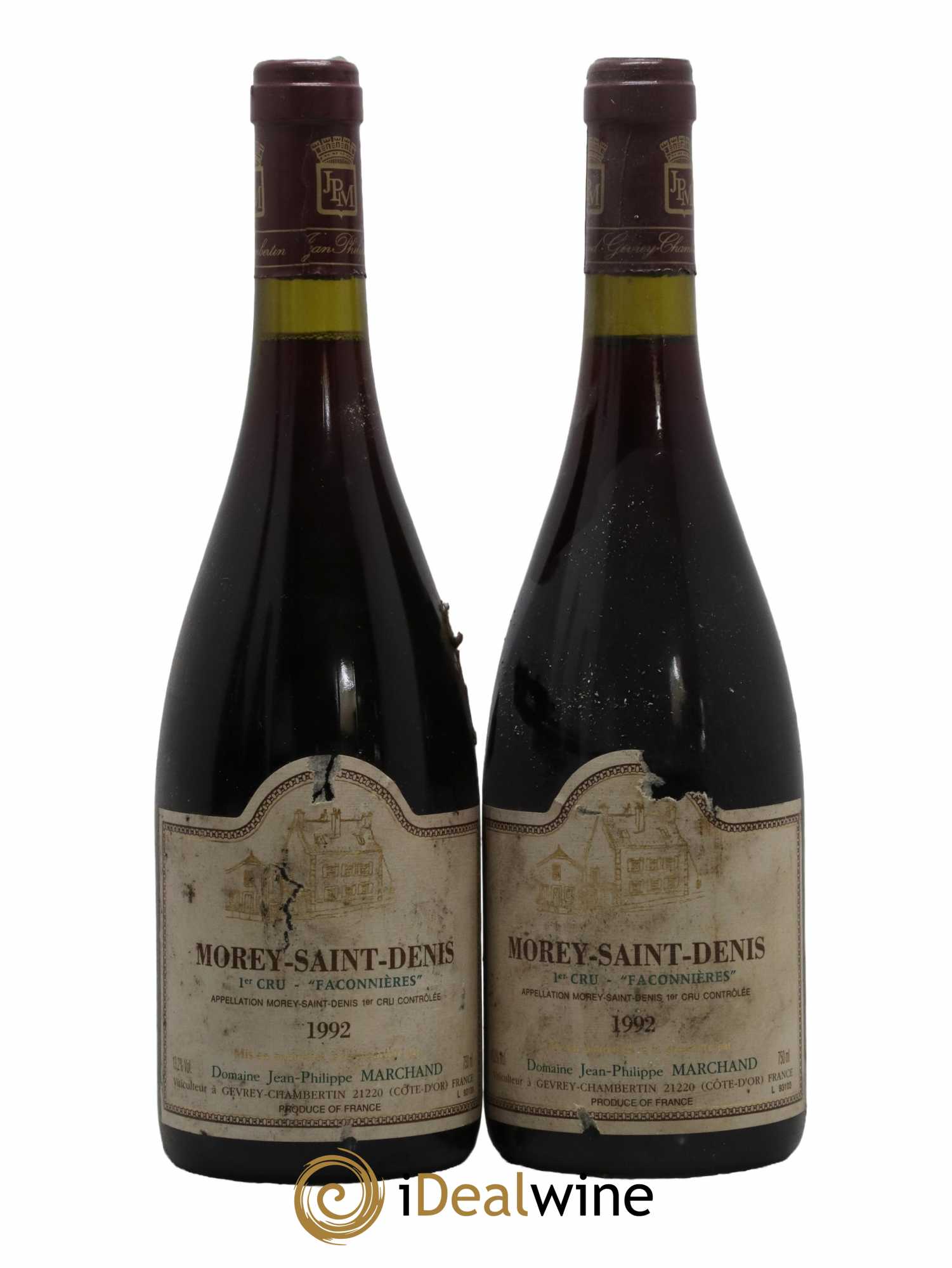 Morey-Saint-Denis 1er Cru Les Faconnières Domaine Jean-Philippe Marchand 1992 - Lot de 2 bouteilles - 0