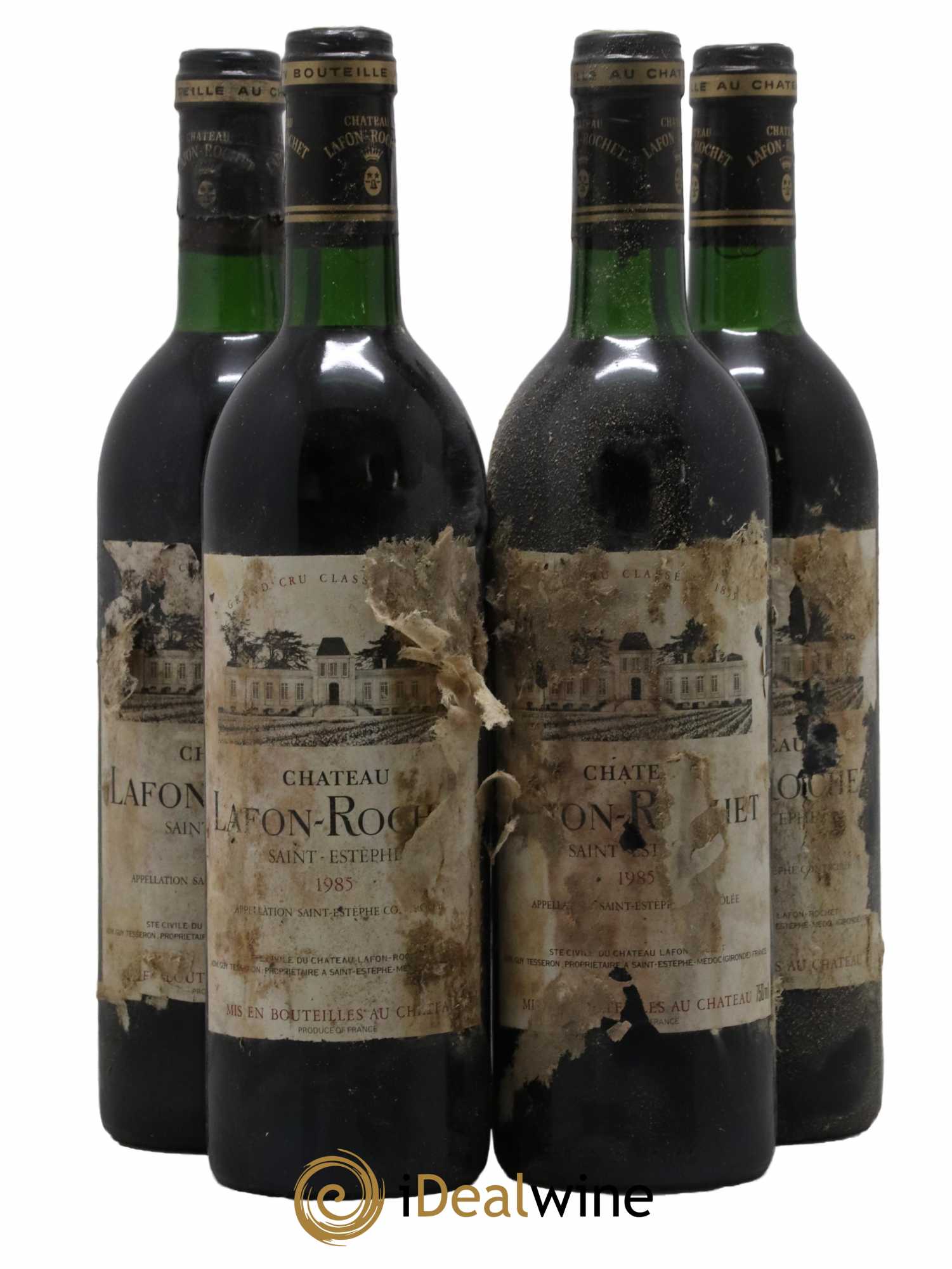 Château Lafon Rochet 4ème Grand Cru Classé 1985 - Lot de 4 bouteilles - 0