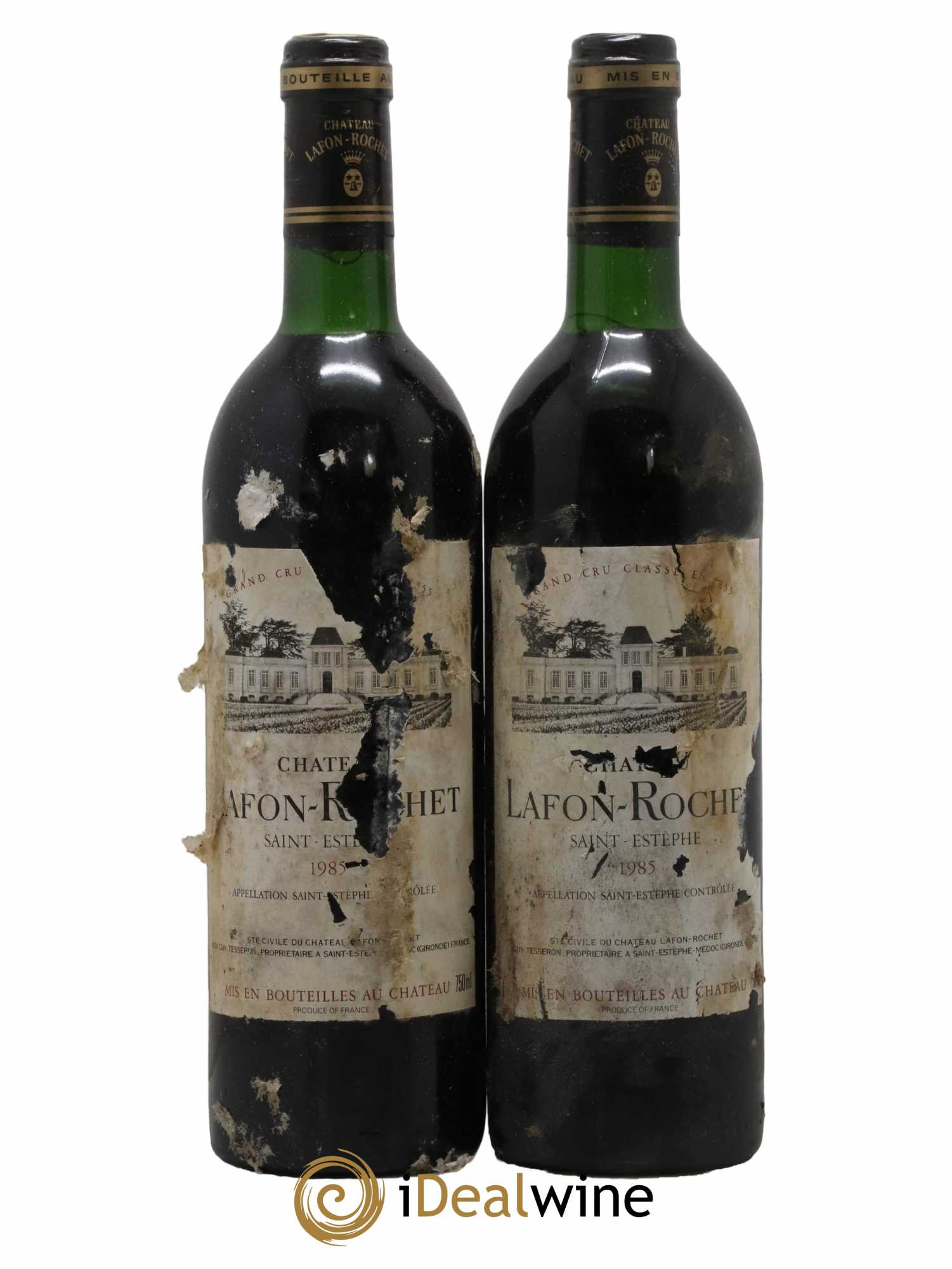 Château Lafon Rochet 4ème Grand Cru Classé 1985 - Lot de 2 bouteilles - 0