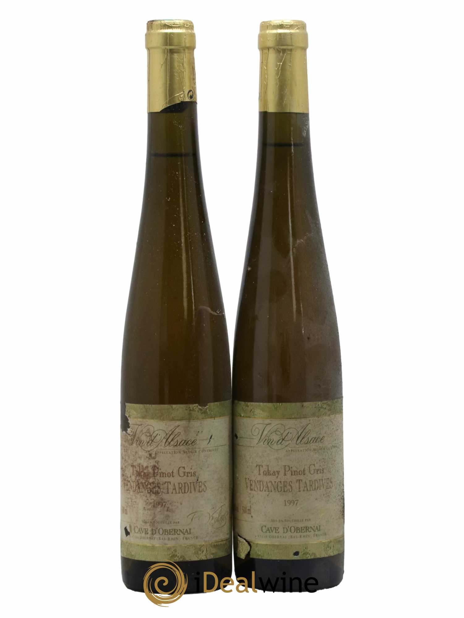Pinot Gris (Tokay) Vendanges Tardives Cave d'Obernai 50cl 1997 - Lotto di 2 bottiglie - 0