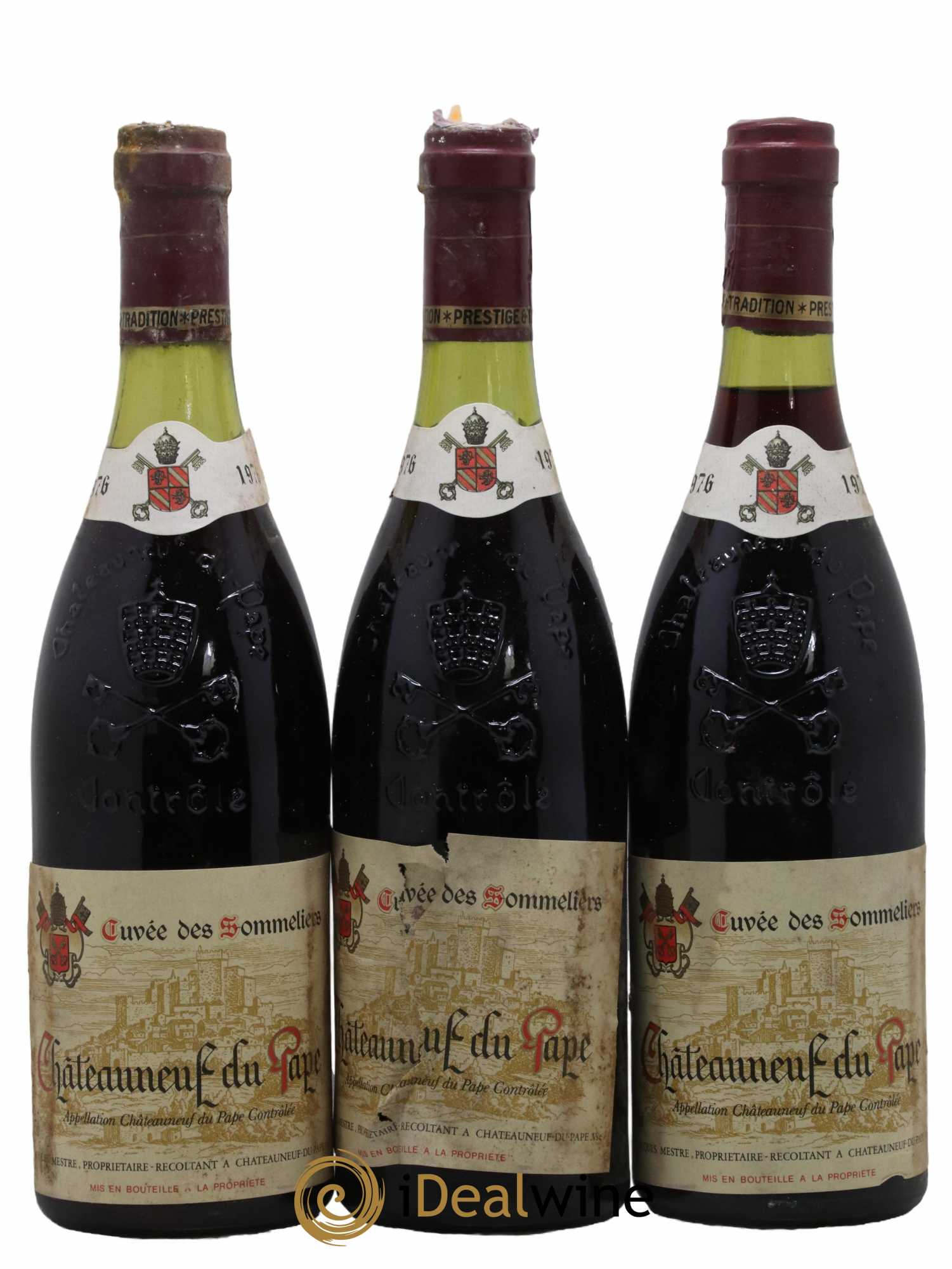 Châteauneuf-du-Pape Cuvée des Sommeliers Mestre 1976 - Lot de 3 bouteilles - 0