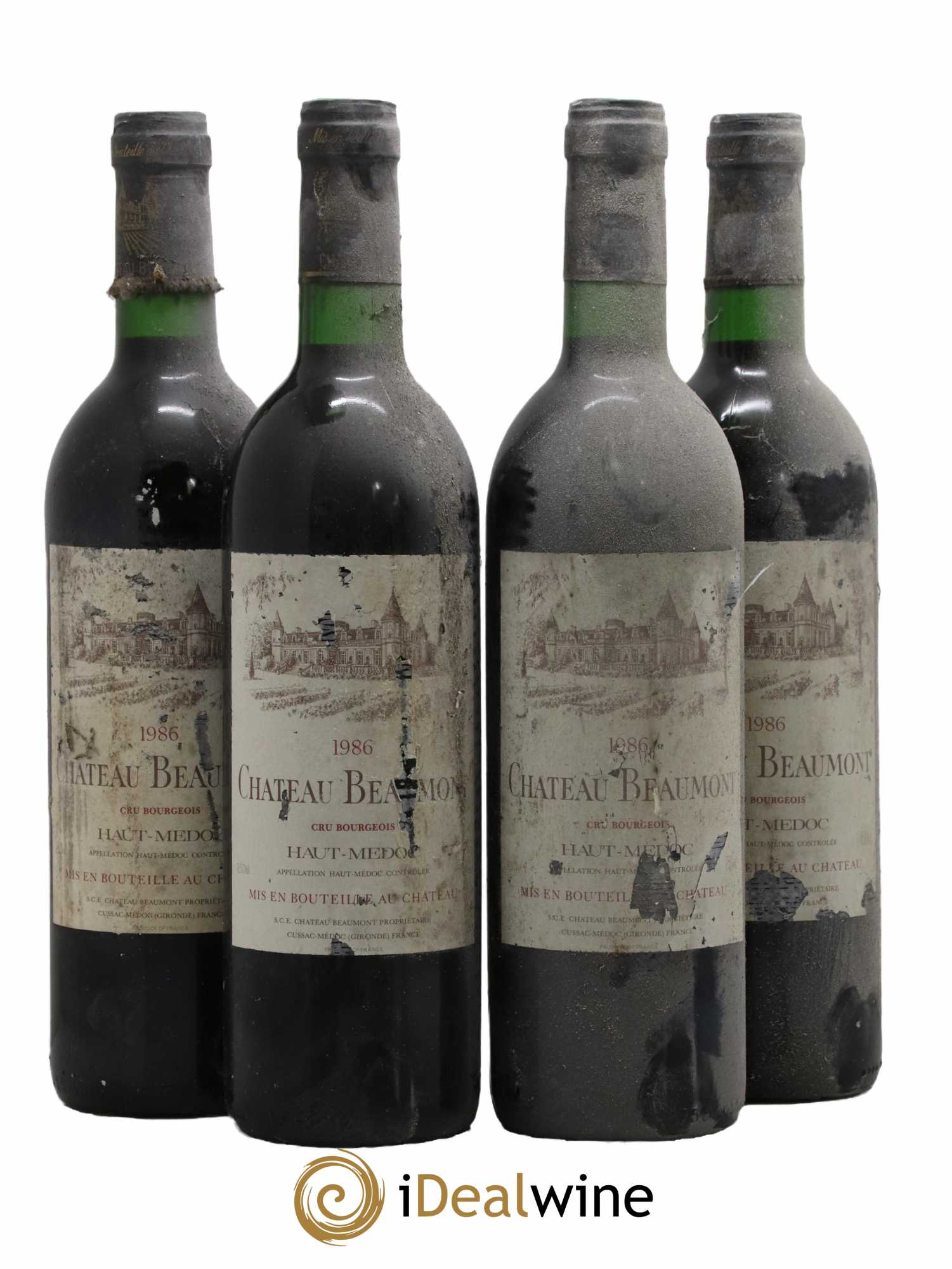 Château Beaumont Cru Bourgeois 1986 - Lot de 4 bouteilles - 0
