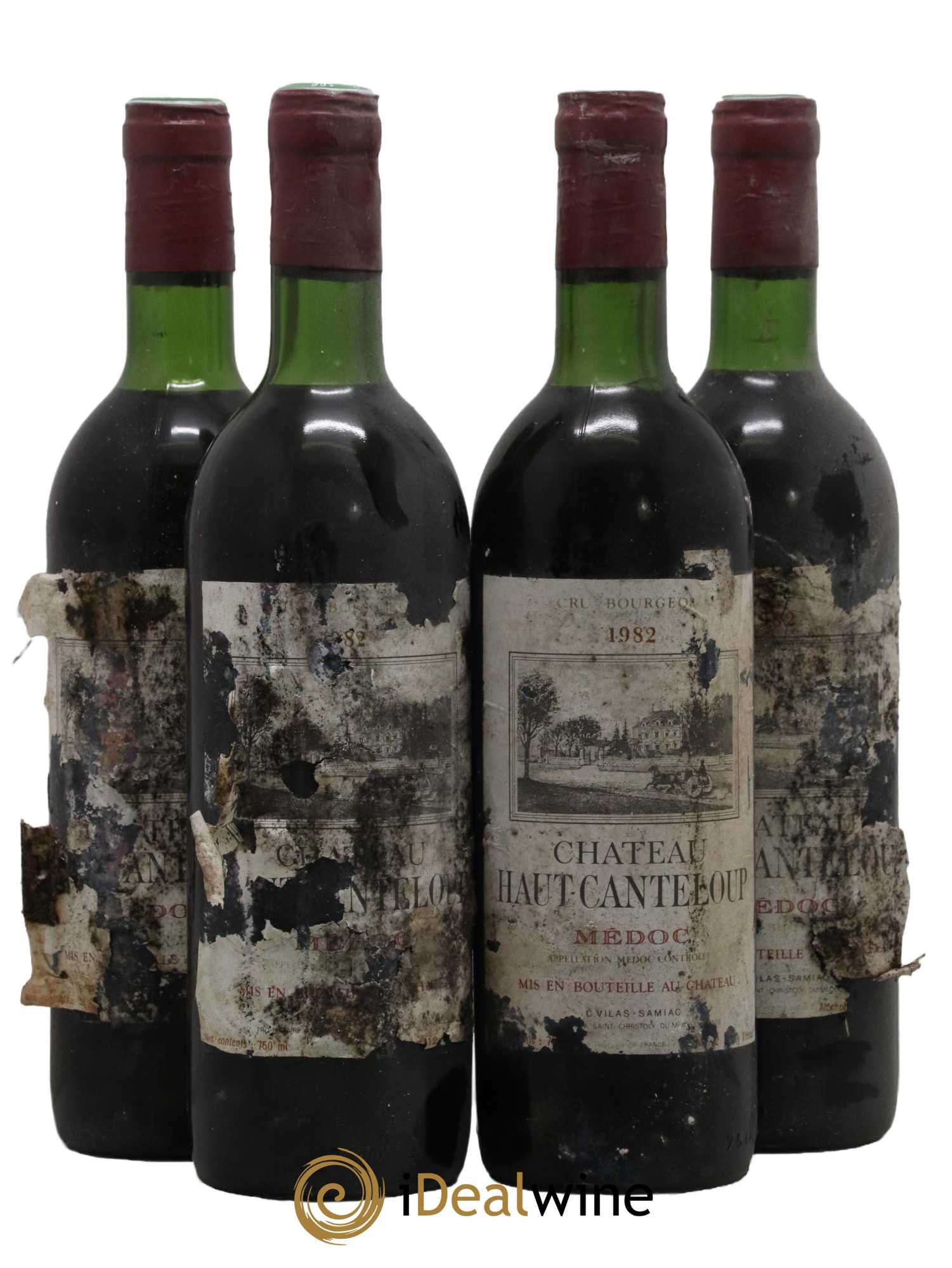 Château Haut Canteloup Cru Bourgeois 1982 - Lot de 4 bouteilles - 0