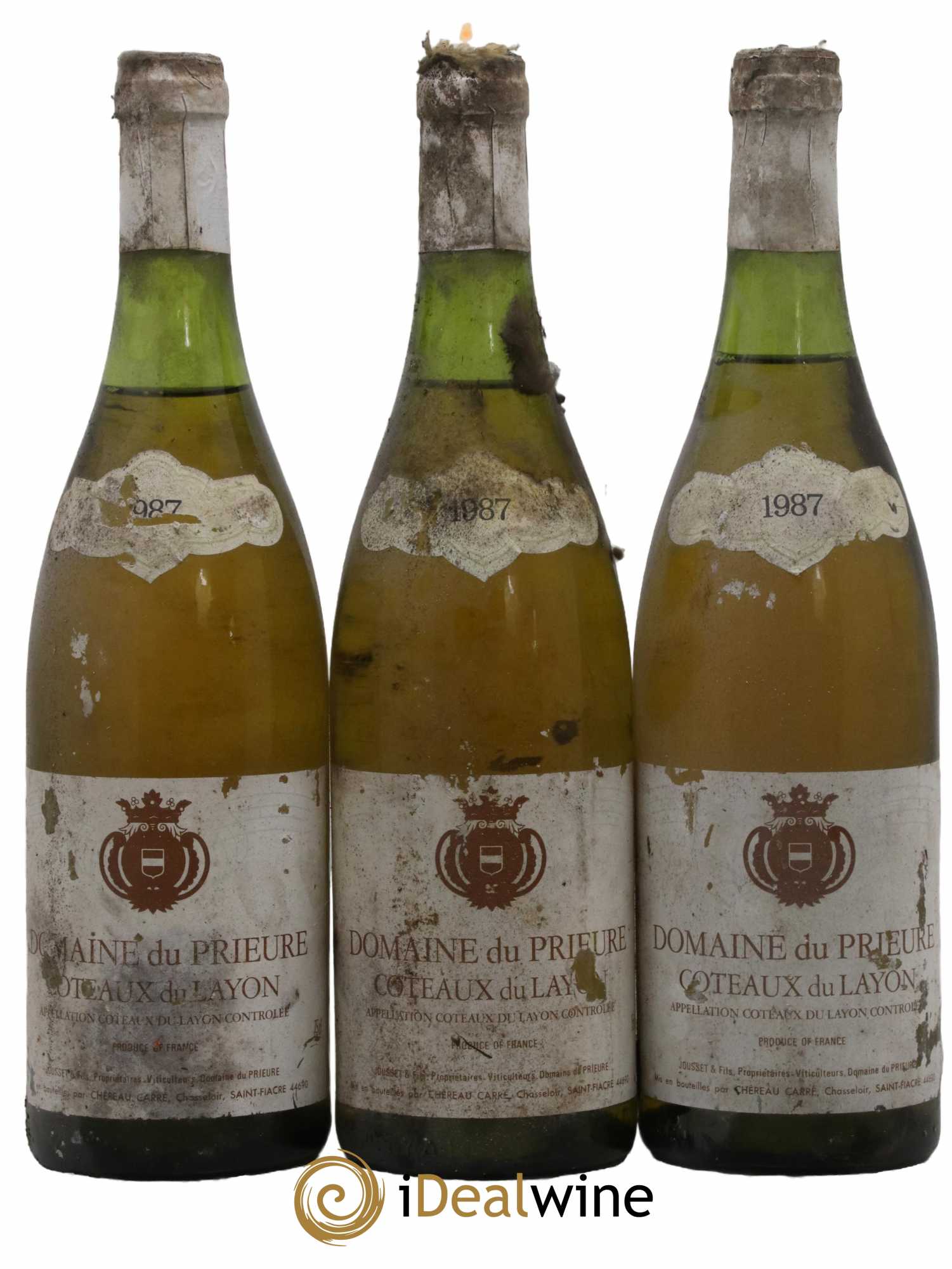 Coteaux du Layon Domaine du Prieuré 1987 - Lotto di 3 bottiglie - 0