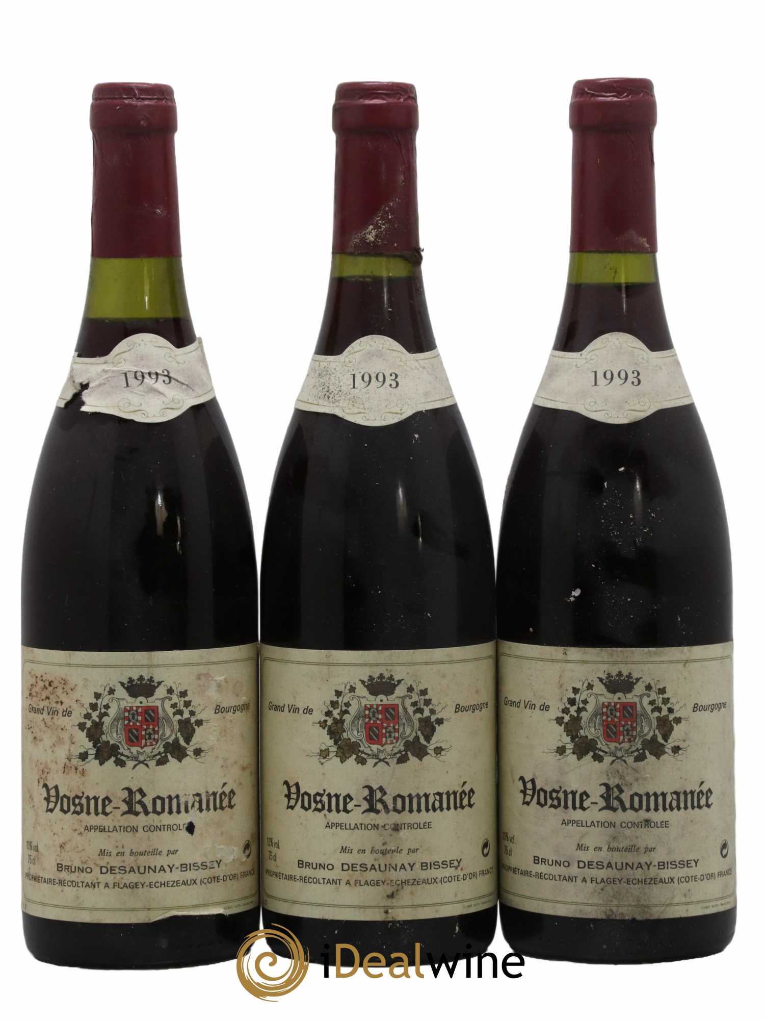Vosne-Romanée Domaine Desaunay-Bissey 1993 - Lot de 3 bouteilles - 0