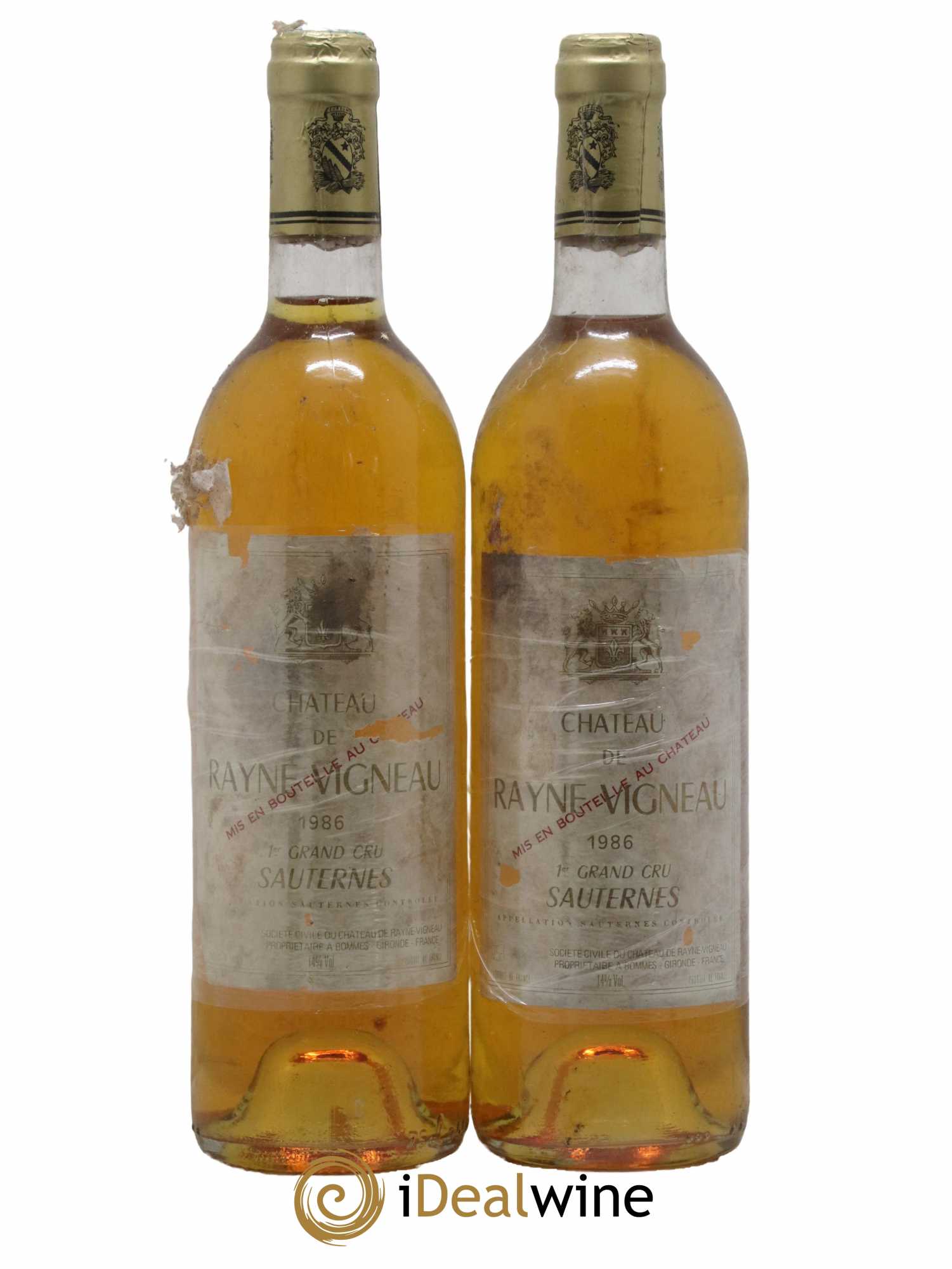 Château de Rayne Vigneau 1er Grand Cru Classé 1986 - Lotto di 2 bottiglie - 0