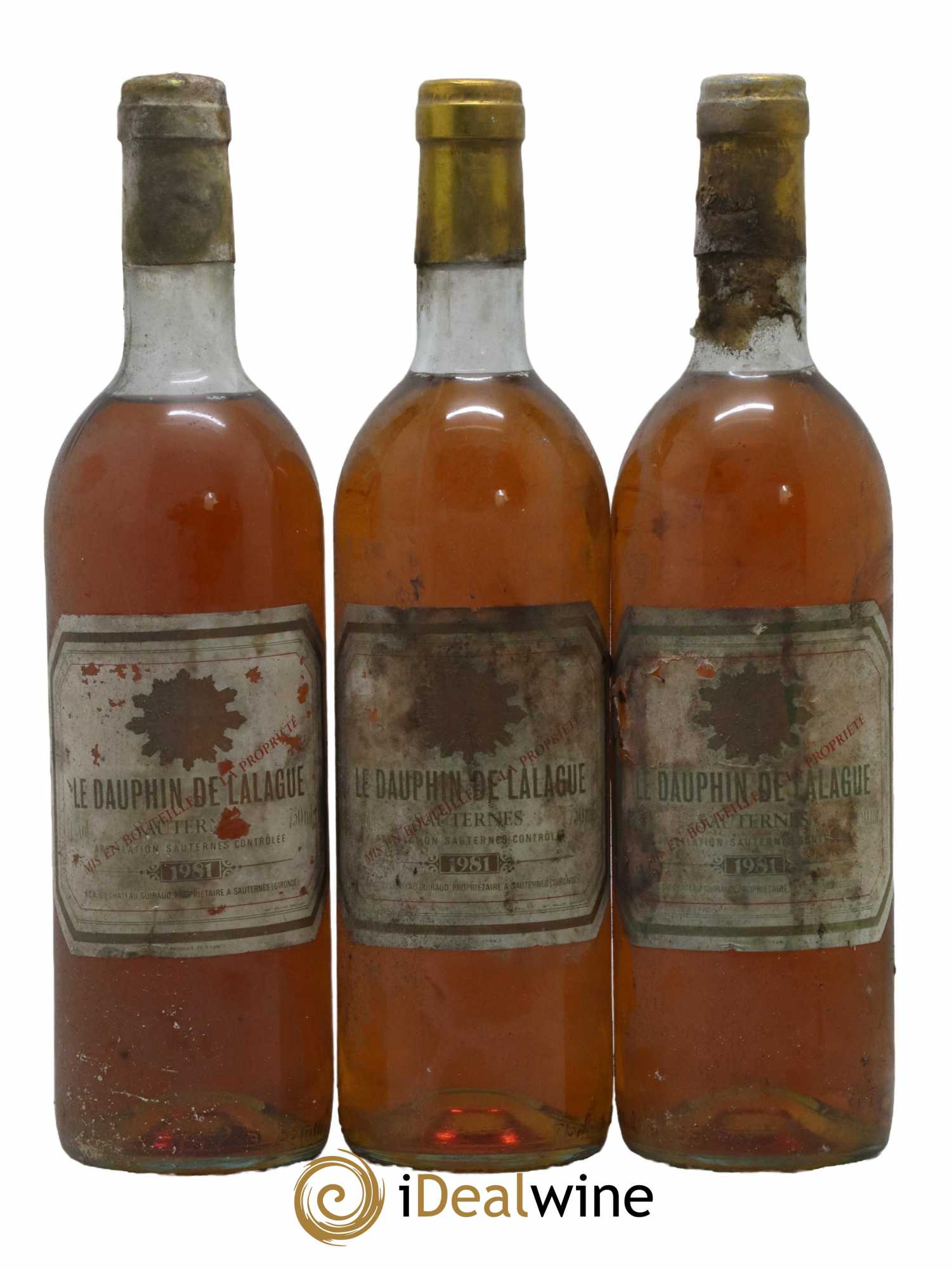 Sauternes Le Dauphin de Lalague 1981 - Lotto di 3 bottiglie - 0